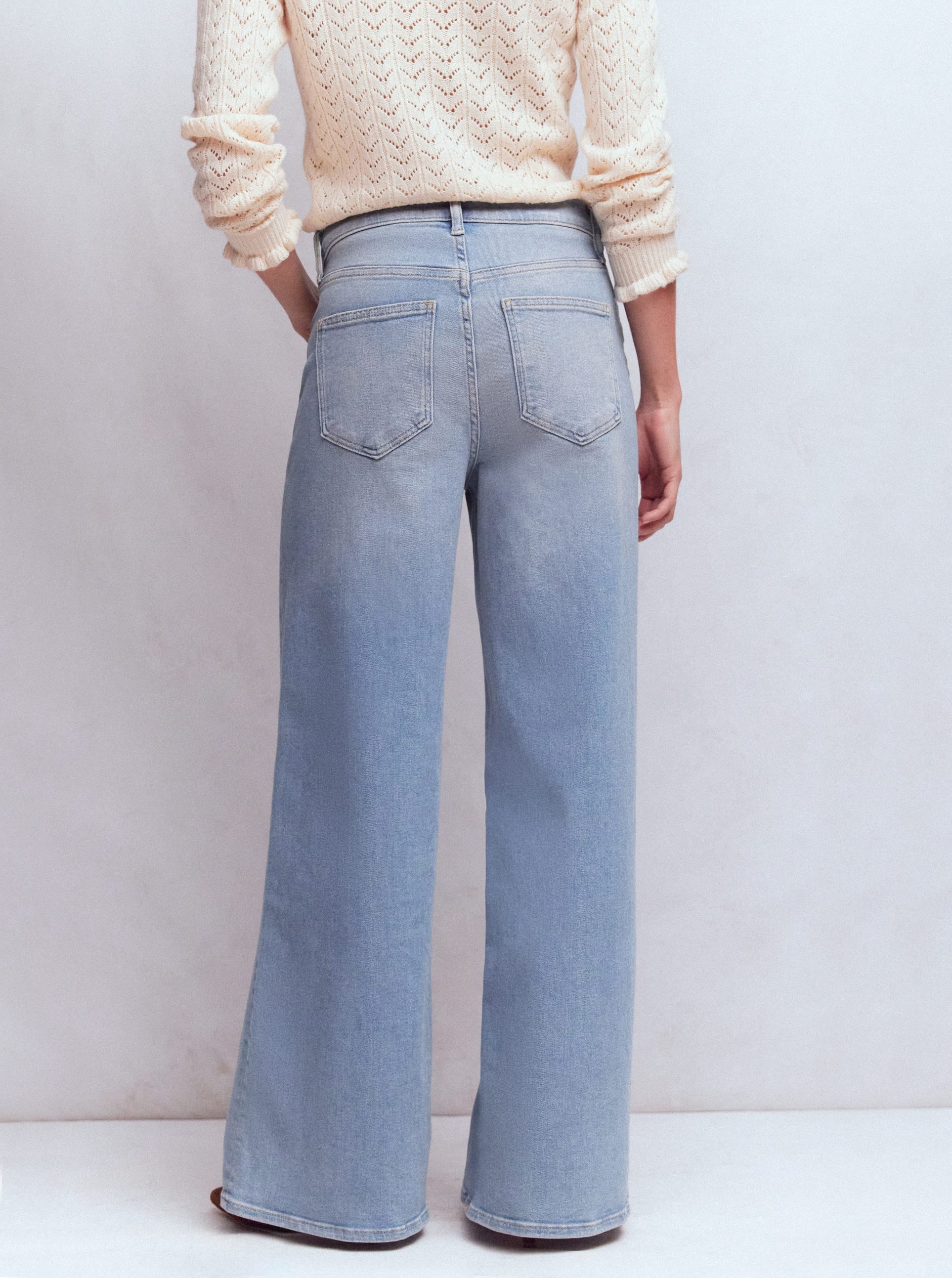 High Rise Wide Leg Jeans-Light Vintage-3