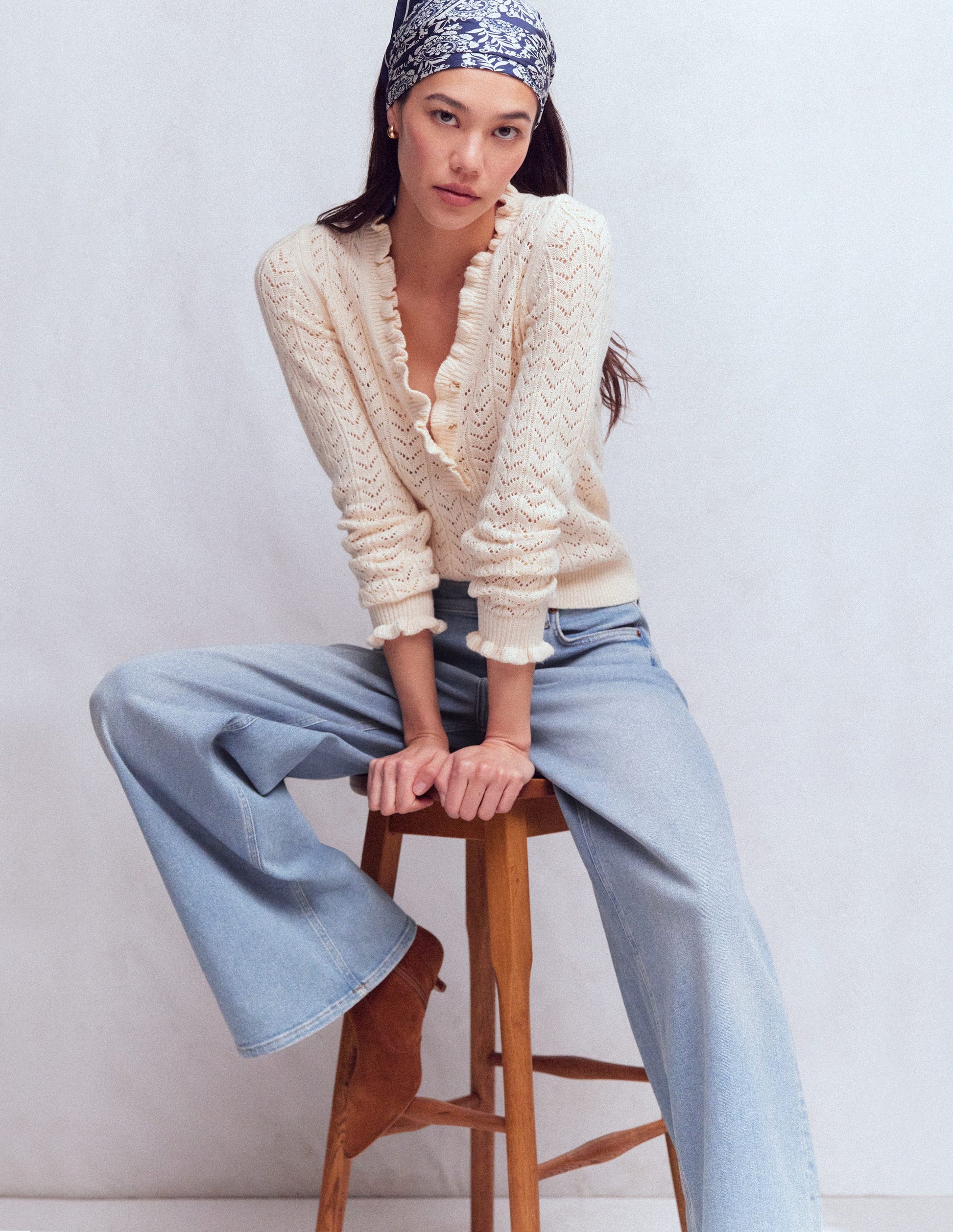 High Rise Wide Leg Jeans-Light Vintage-6