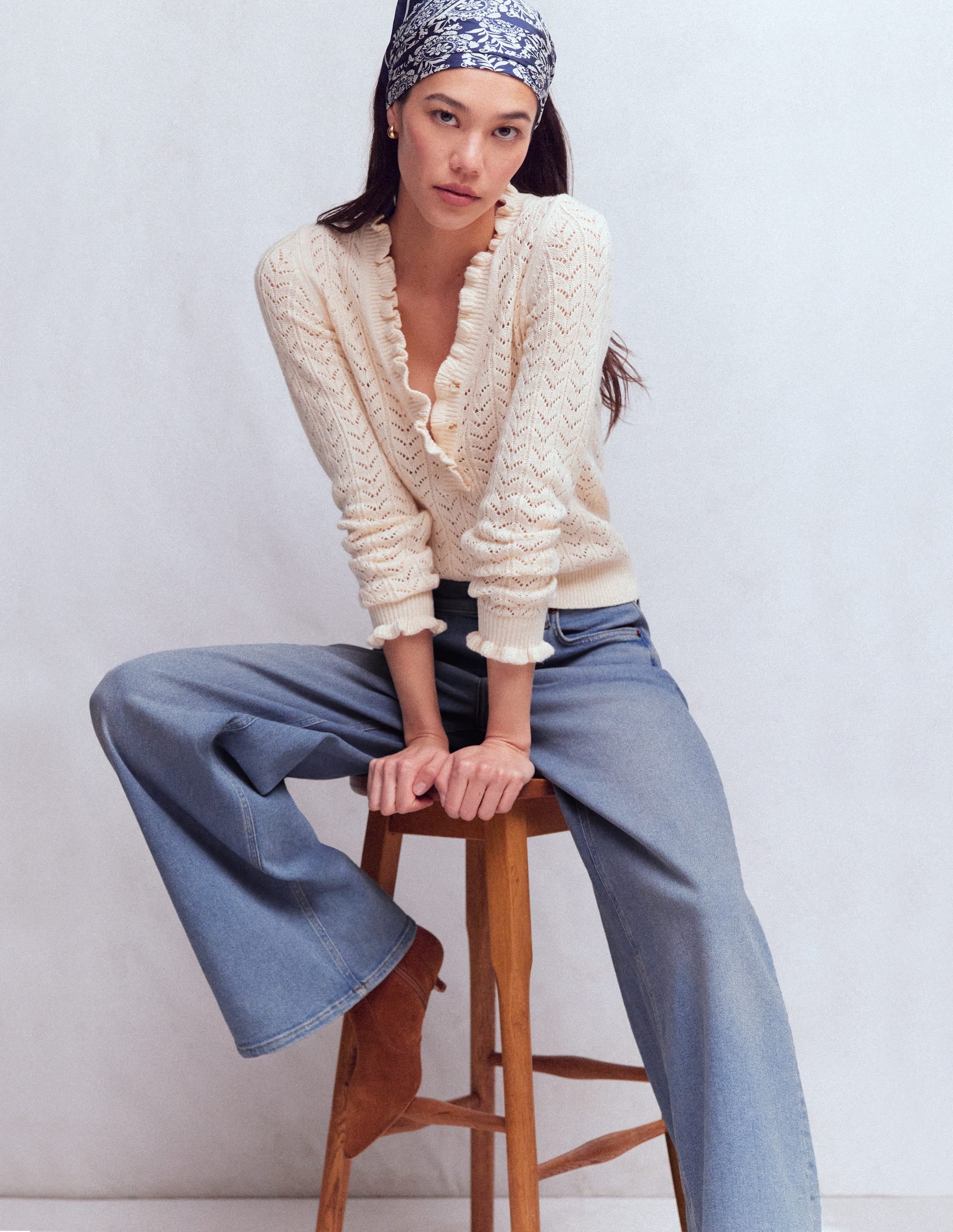 High Rise Wide Leg Jeans-Light Vintage - Image 6