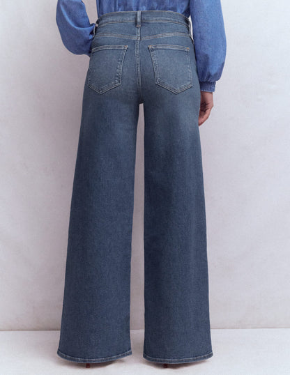 High Rise Wide Leg Jeans-Mid Vintage-3