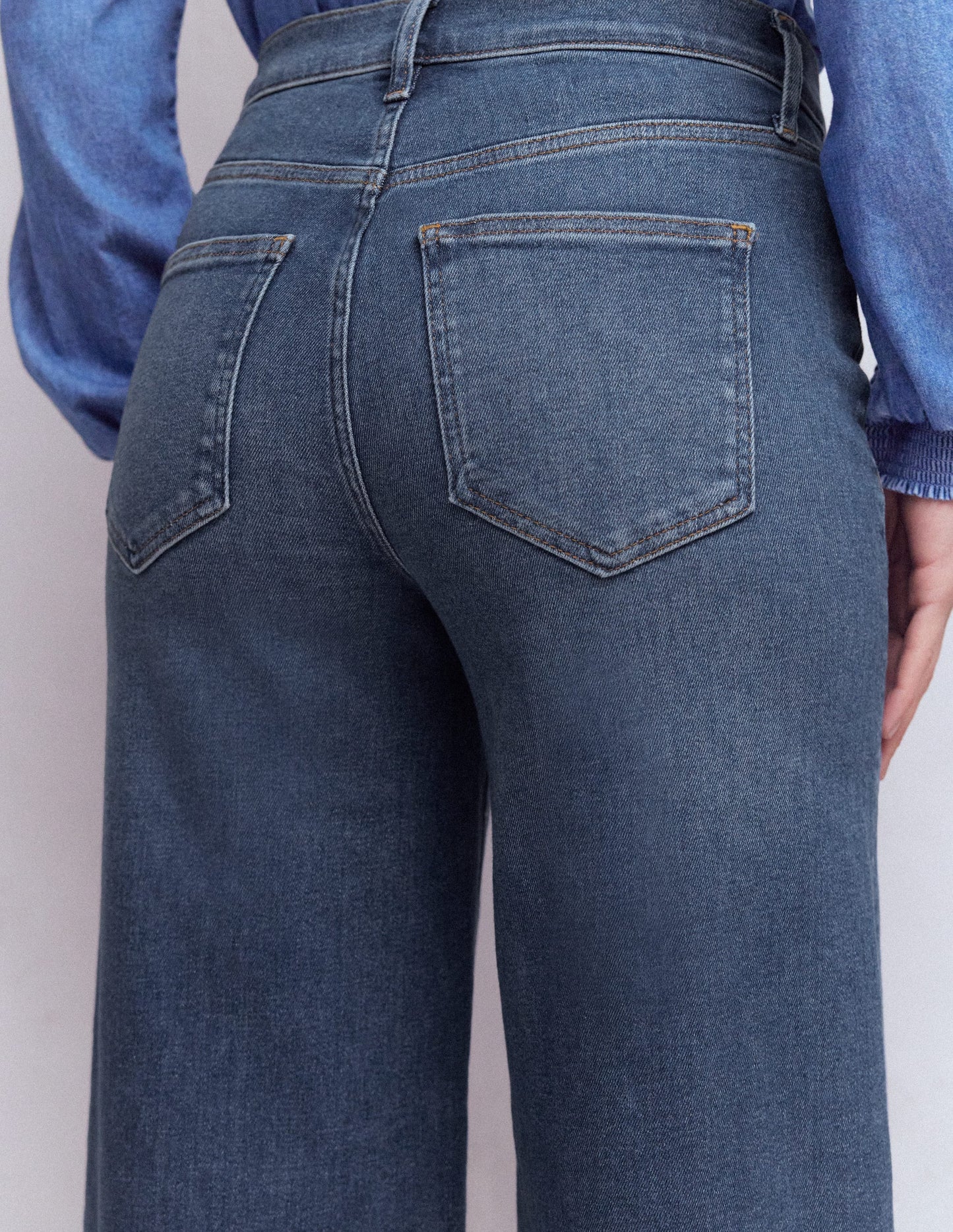 High Rise Wide Leg Jeans-Mid Vintage