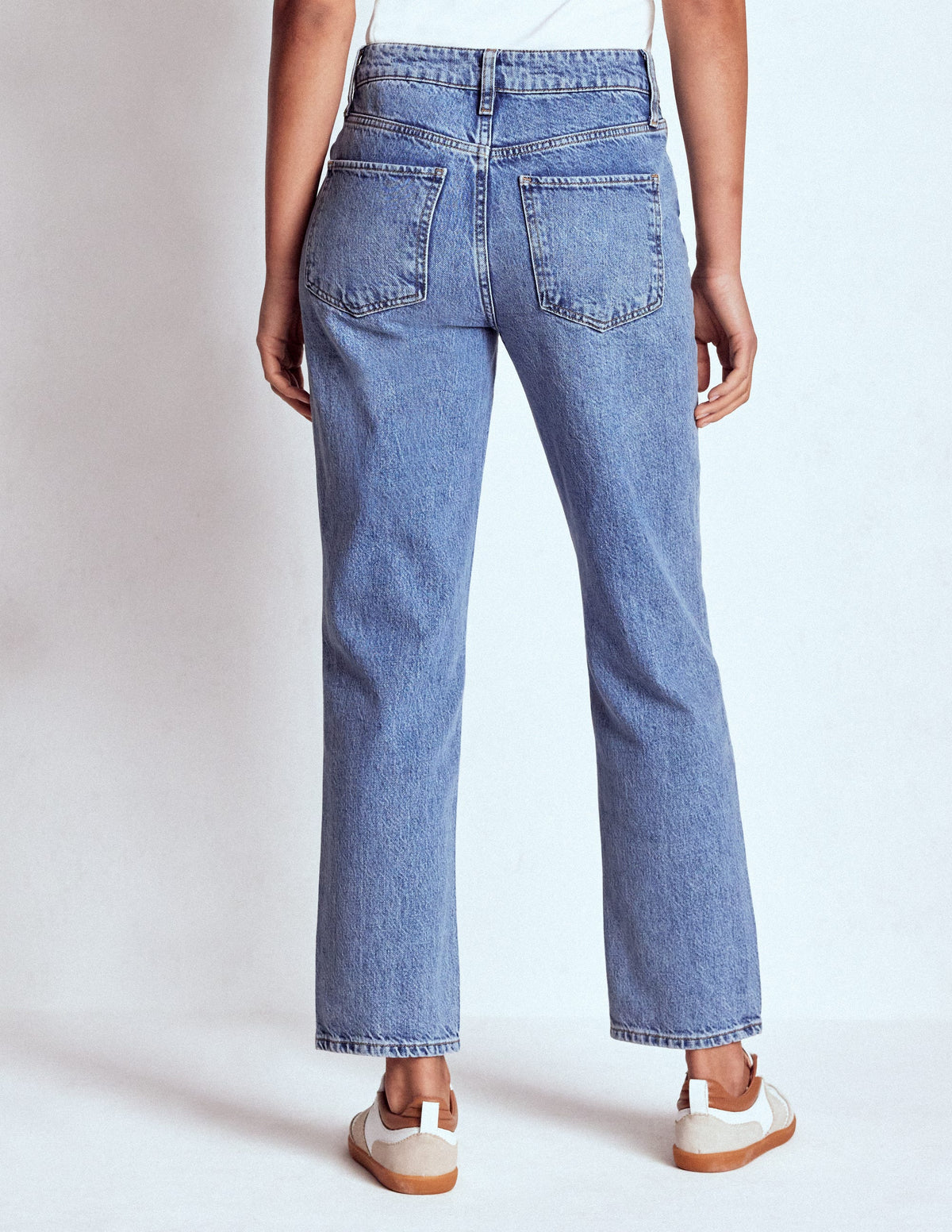 High Rise Straight Leg Jeans-Light Wash - Image 2