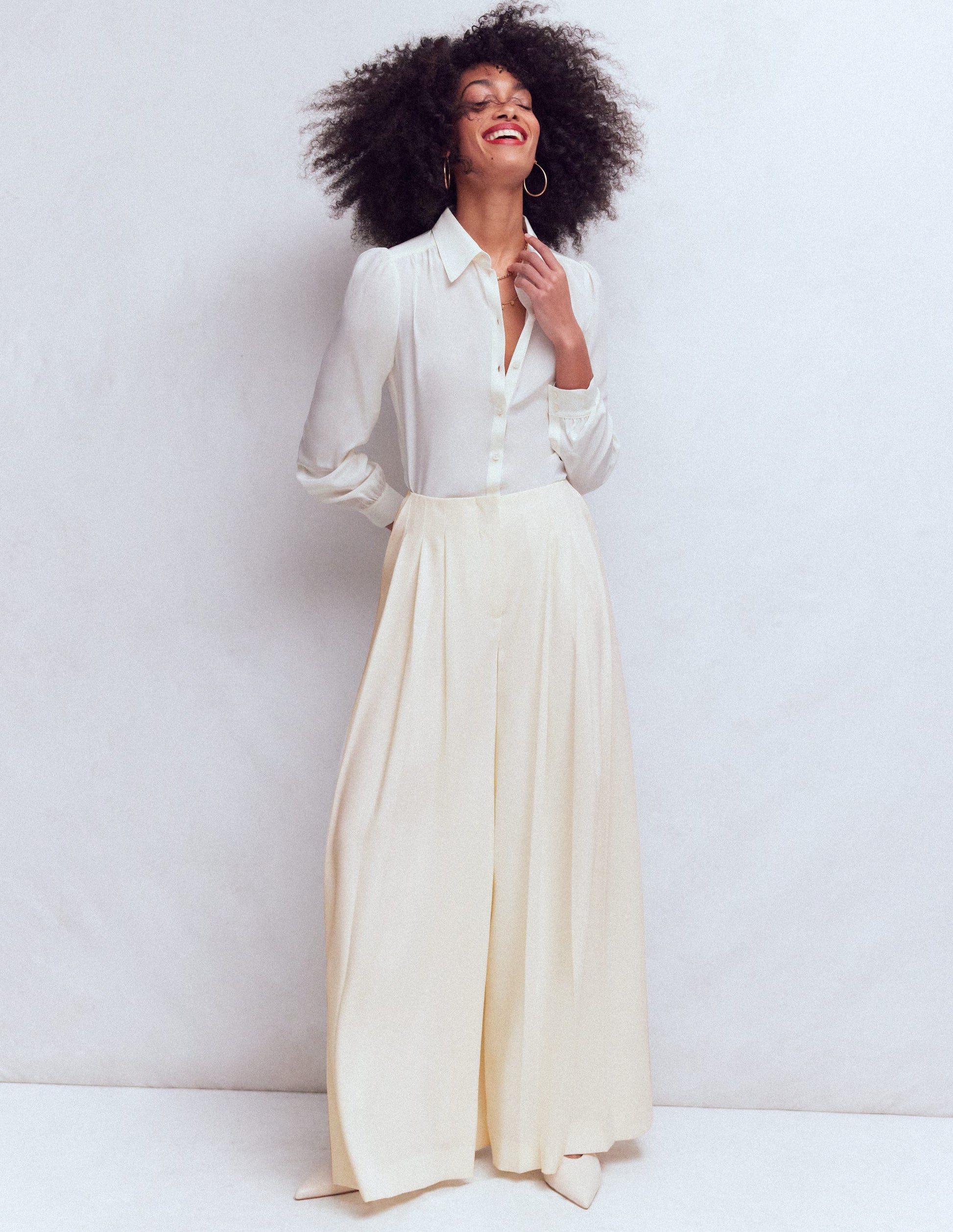 Regent Wide Leg Pants-Ivory-1
