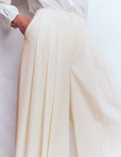 Regent Wide Leg Pants-Ivory-2