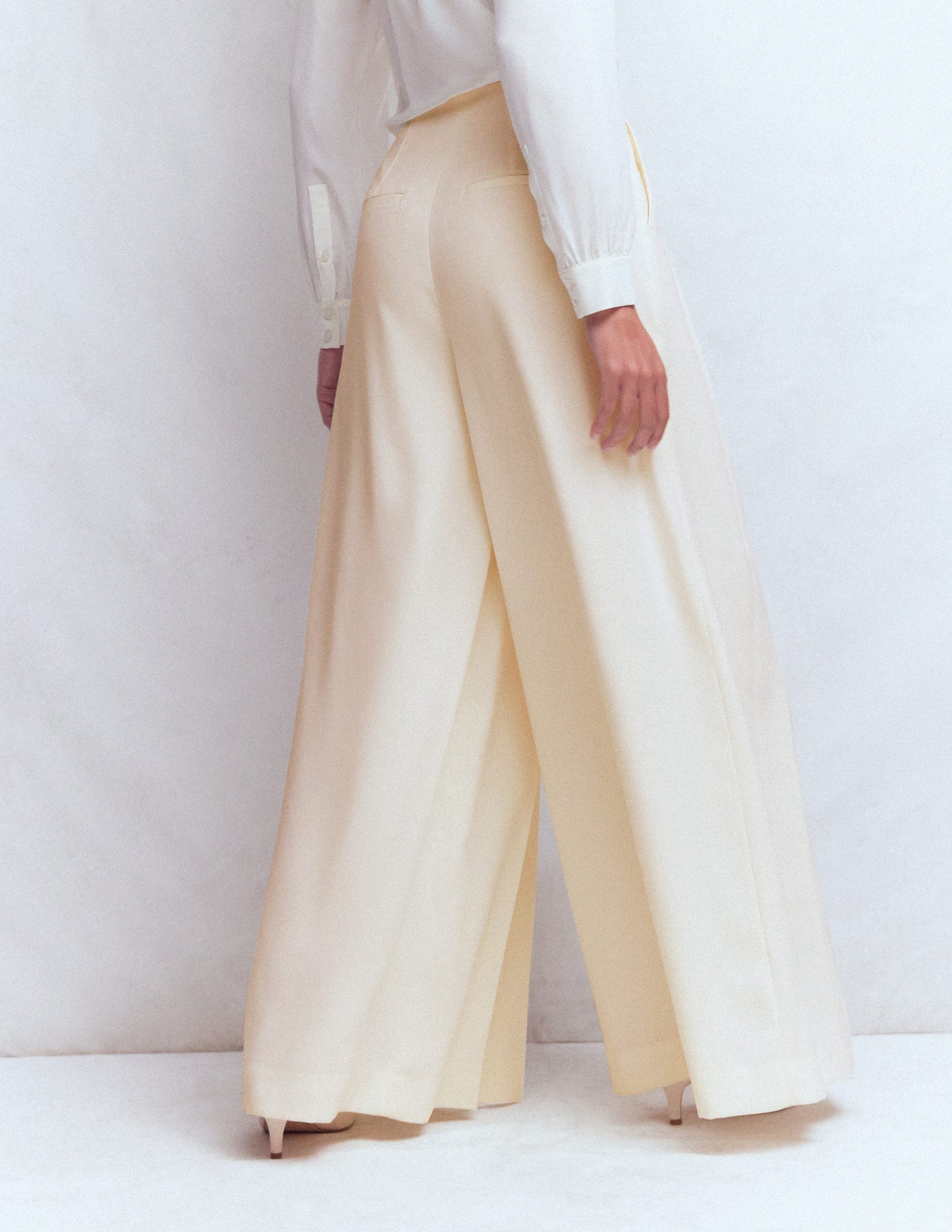 Regent Wide Leg Pants-Ivory