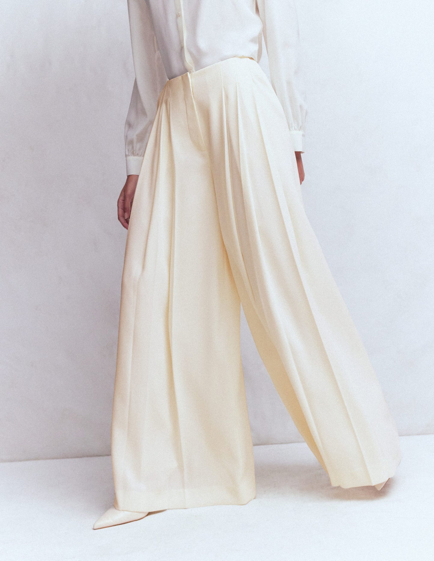 Regent Wide Leg Pants-Ivory