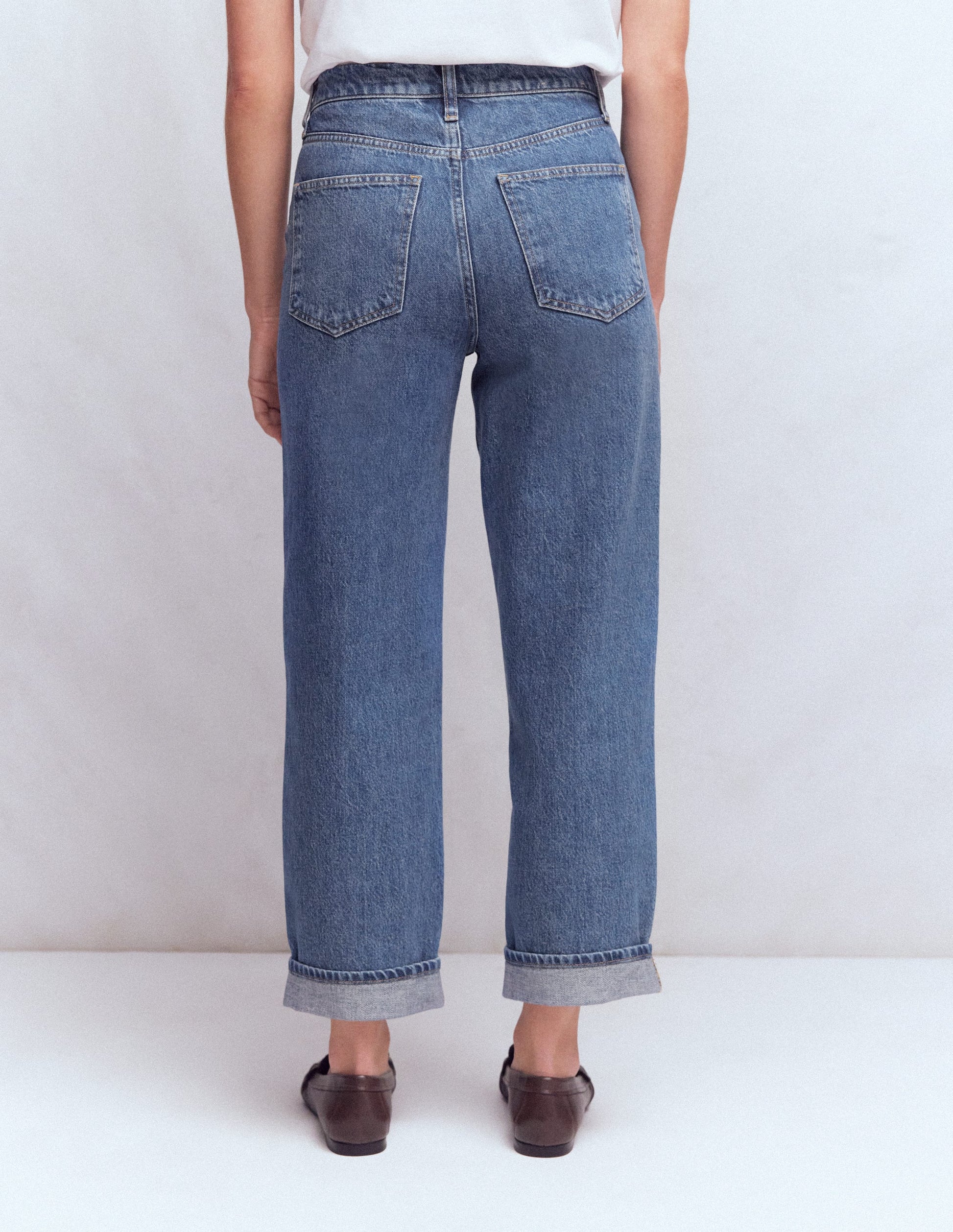 Mid Rise Relaxed Jeans-Mid Vintage-3