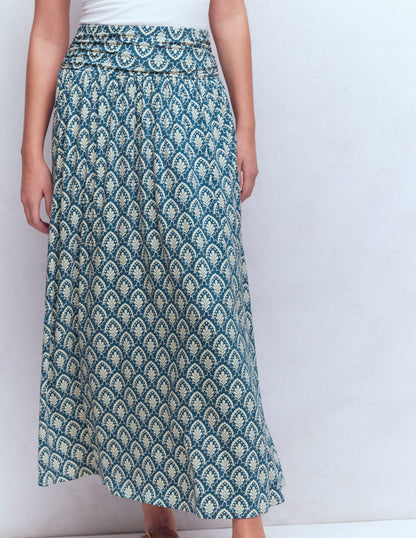 Rosaline Jersey Skirt-Blue, Petal Terrace-4