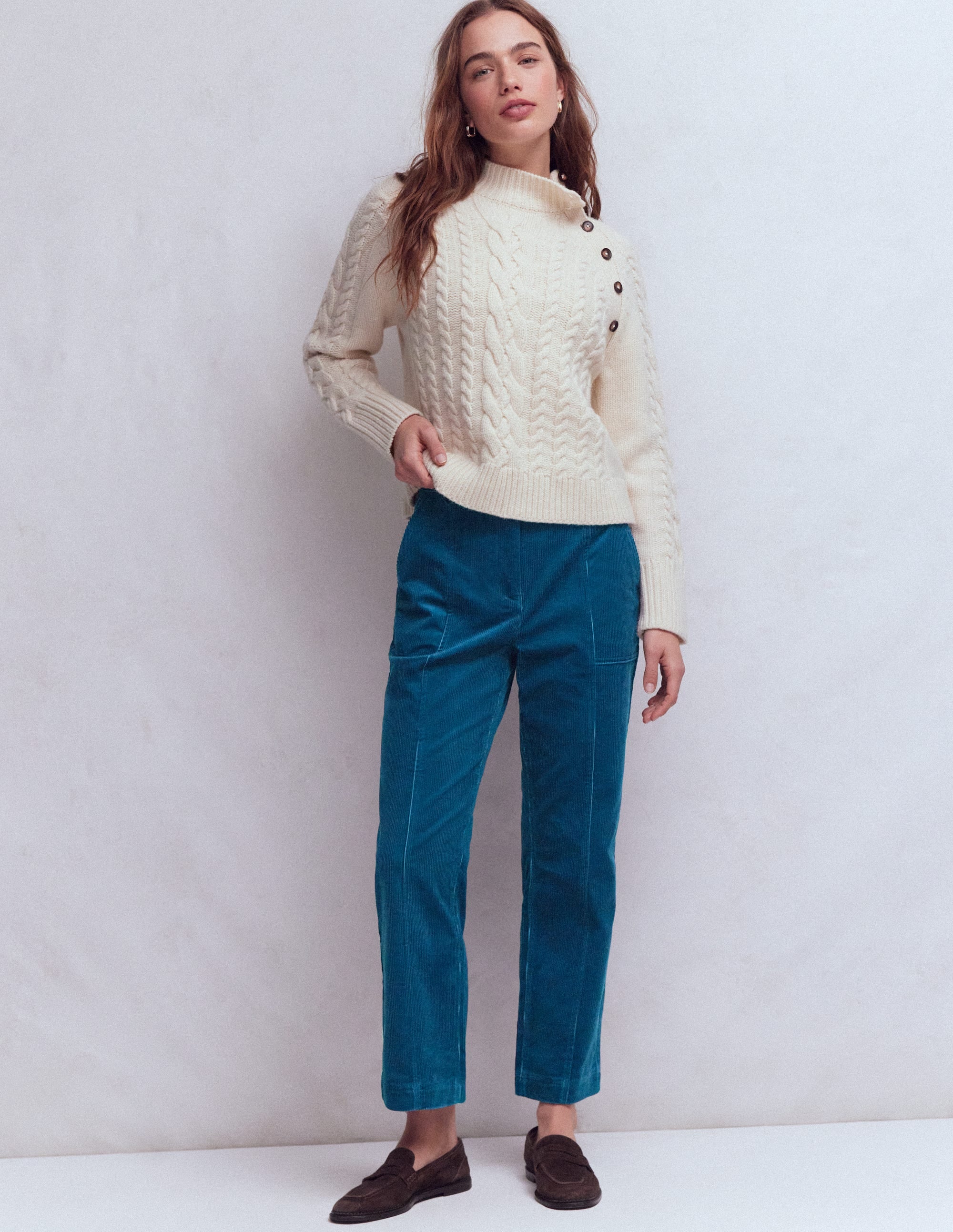 Pimlico Cord Pants-Indigo Blue - Image 1