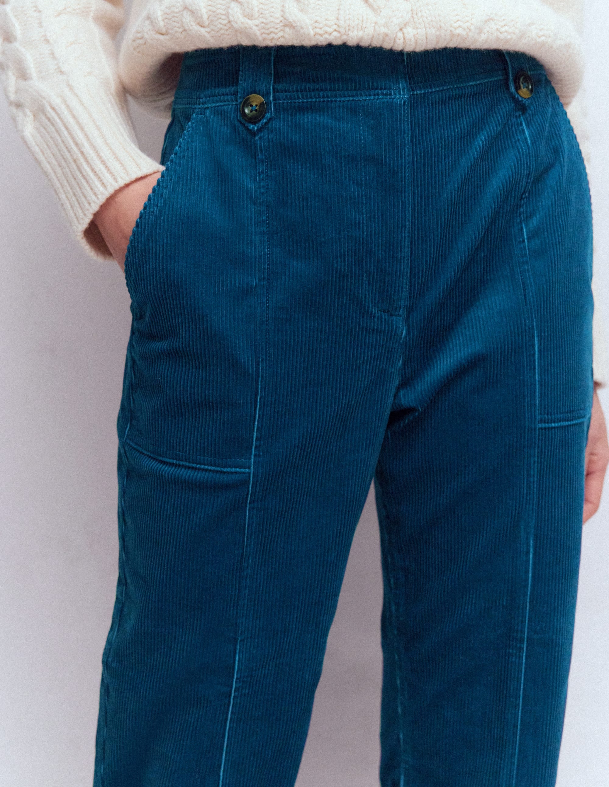 Pimlico Cord Pants-Indigo Blue - Image 2