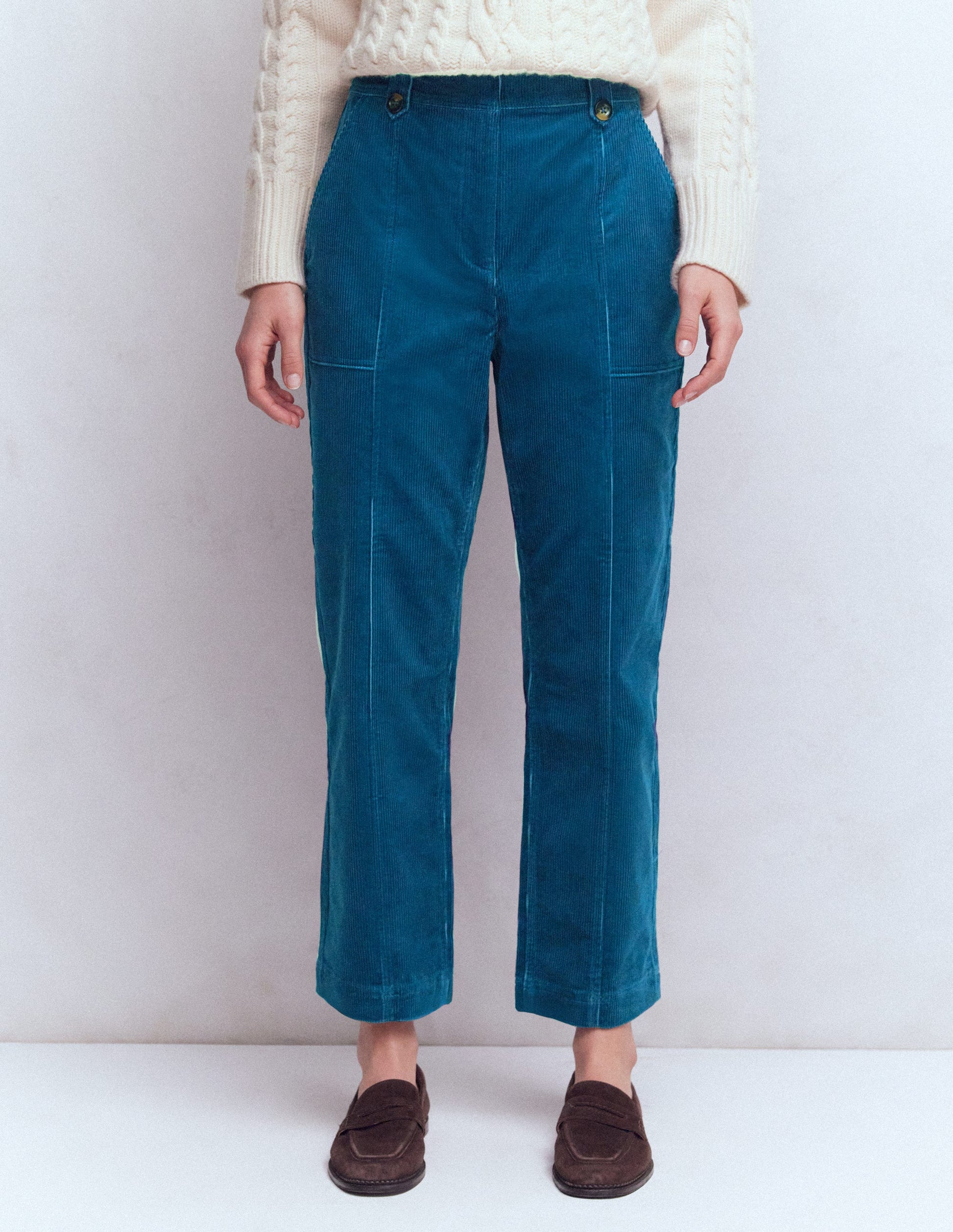 Pimlico Cord Pants-Indigo Blue-4