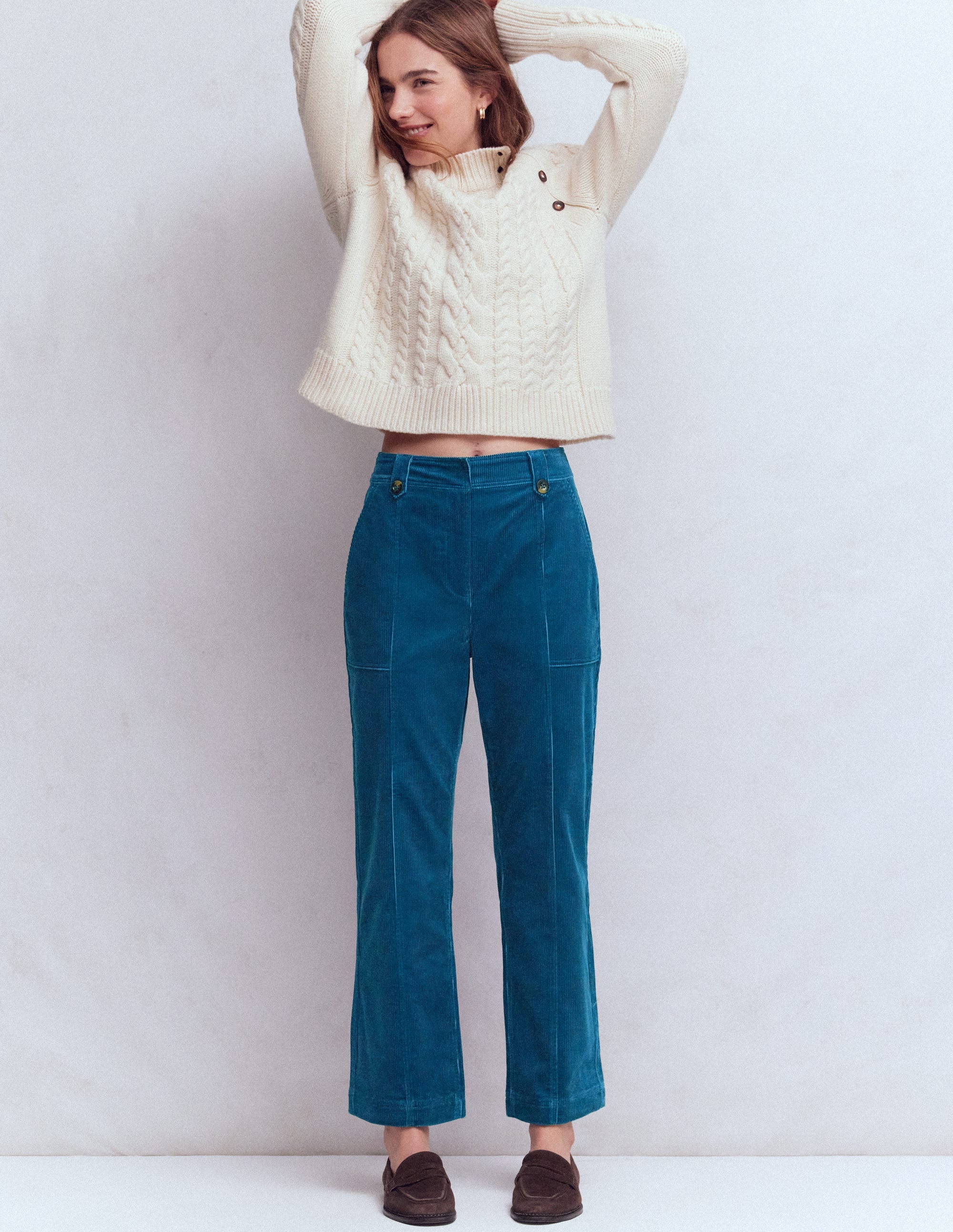 Pimlico Cord Pants-Indigo Blue - Image 6