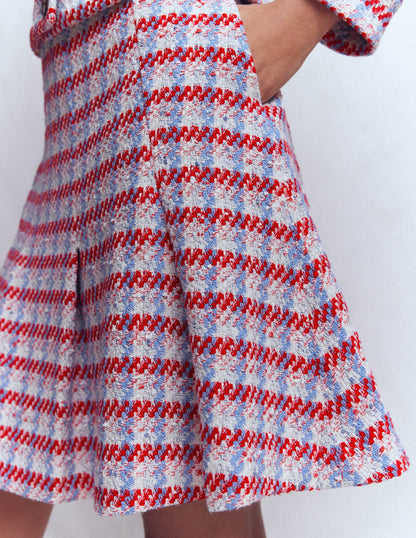 Flippy Textured Skirt-Pink Textured-2