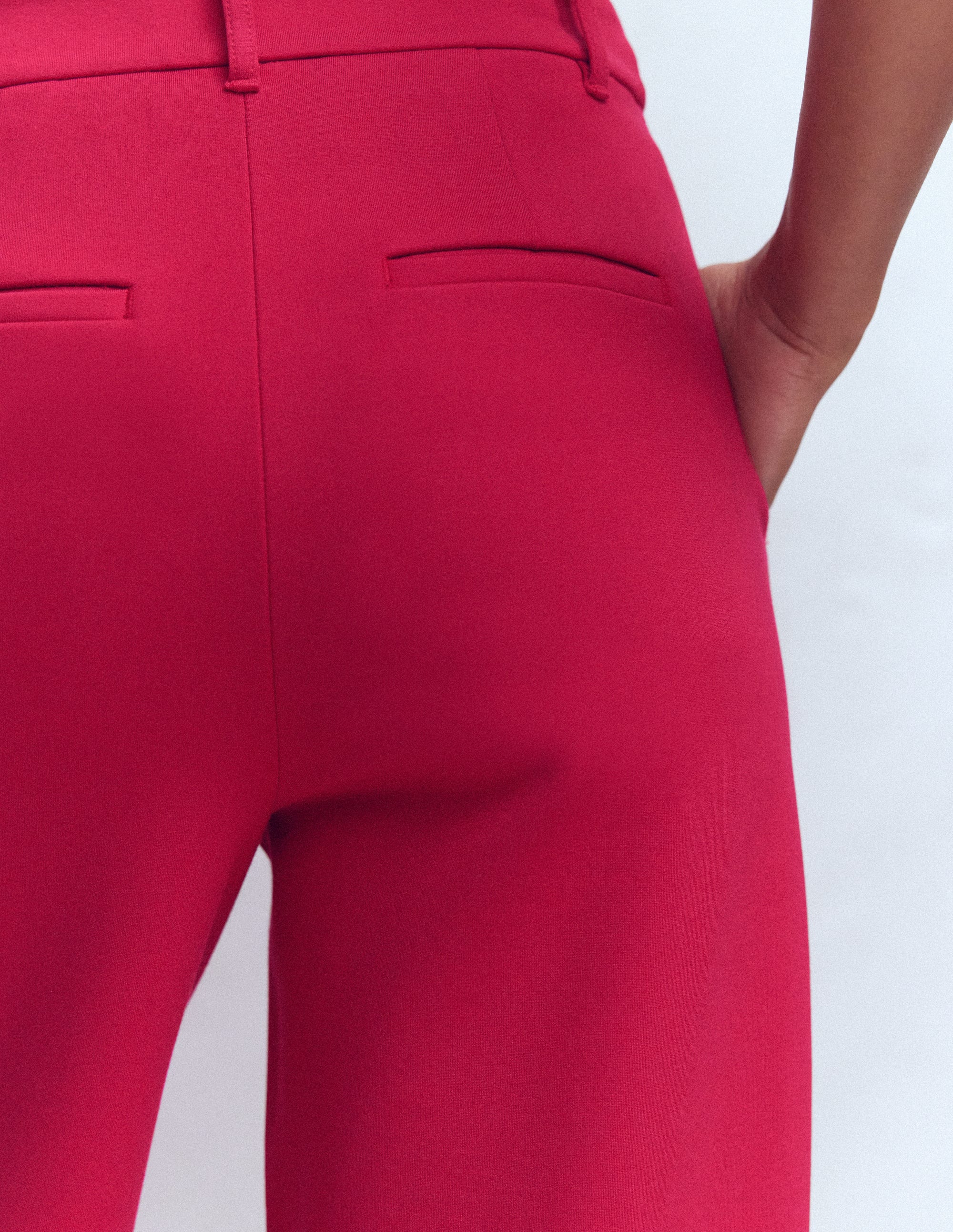 Belgravia Ponte Pants-Pomegranate - Image 2