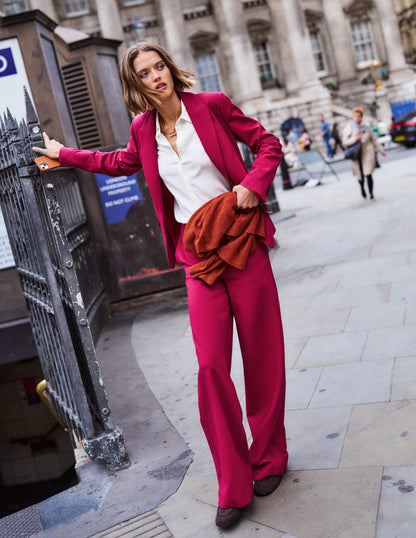 Belgravia Ponte Pants-Pomegranate-6
