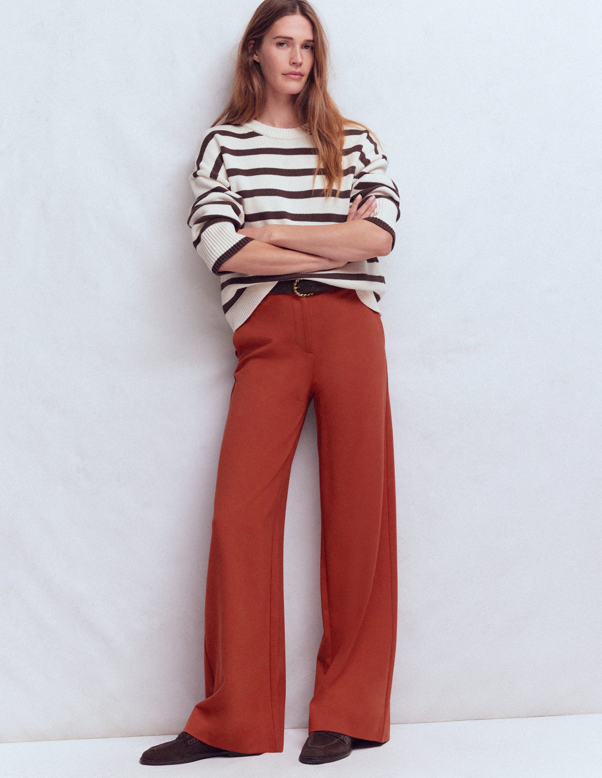 Belgravia Ponte Pants-Burnt Orange-1