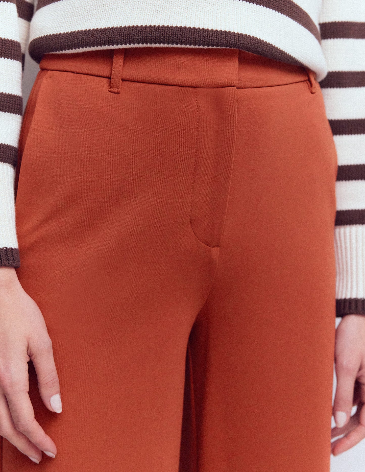 Belgravia Ponte Pants-Burnt Orange
