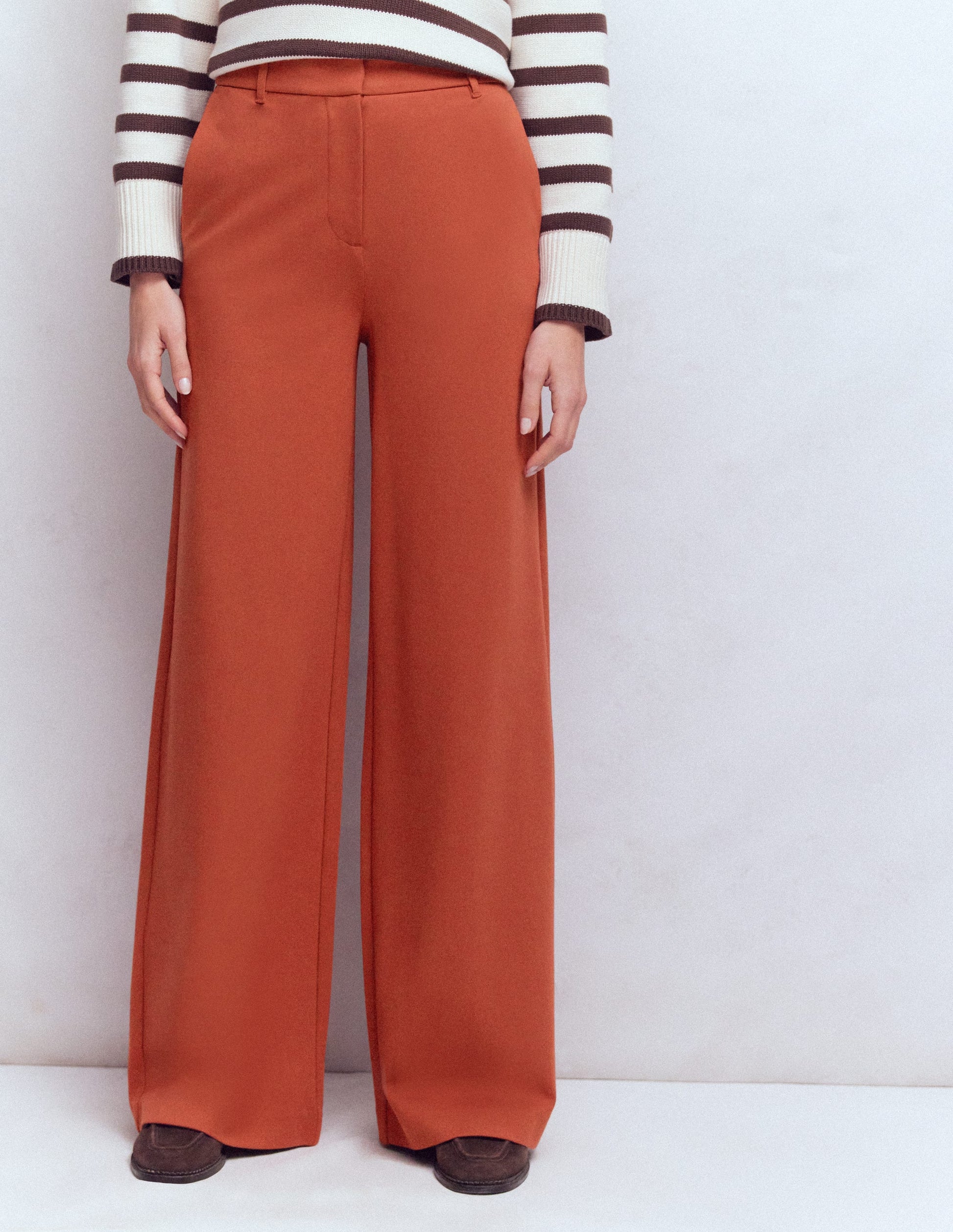 Belgravia Ponte Pants-Burnt Orange-4