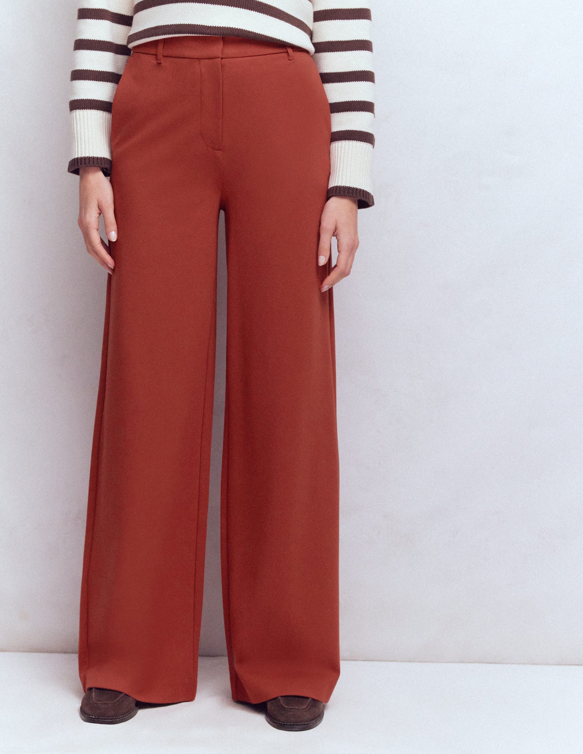 Belgravia Ponte Pants-Burnt Orange-4