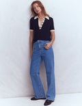 Straight Leg Pocket Jeans-Mid Vintage