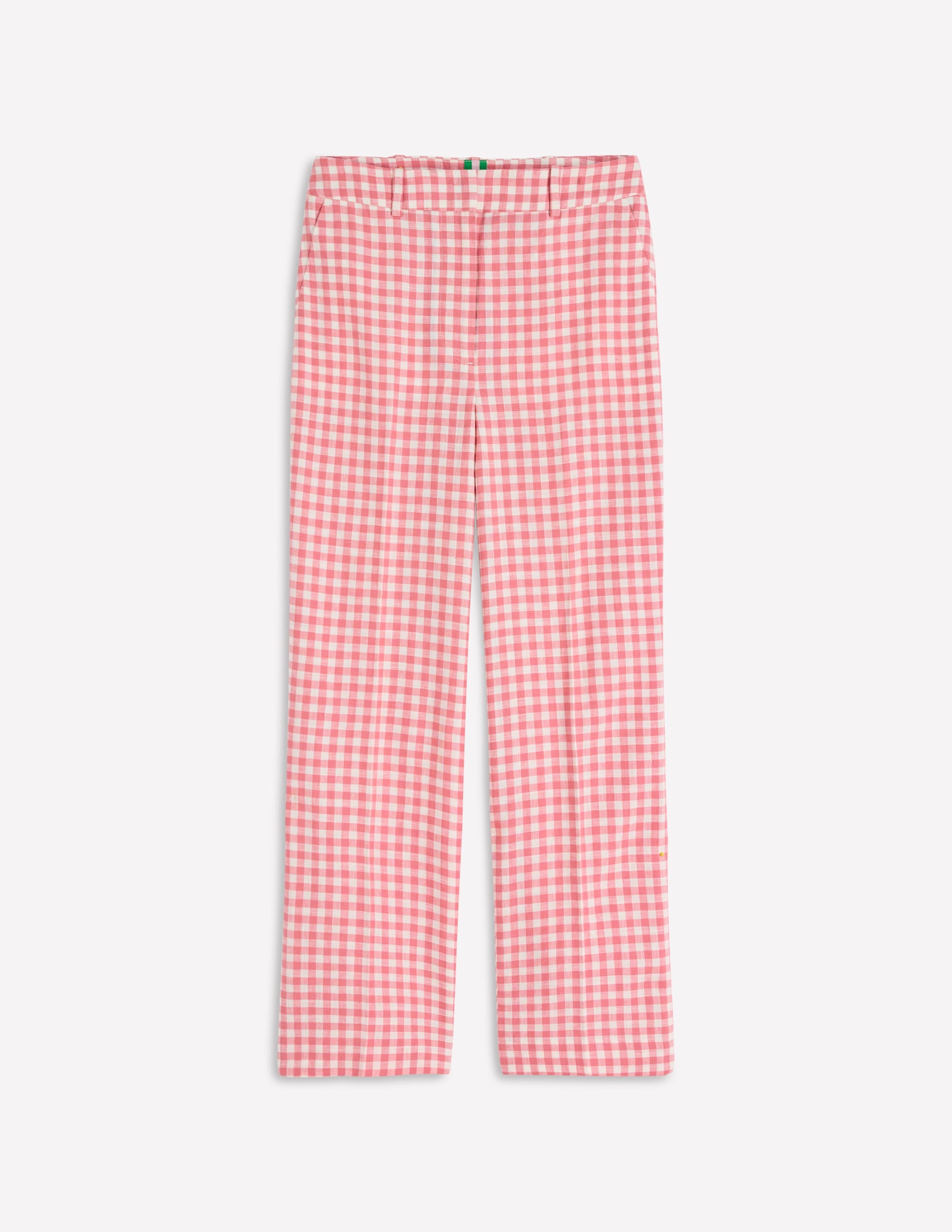 Canonbury 7/8 Linen Pants-Vintage Rose Gingham - Image 7