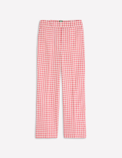 Canonbury Linen Pants-Dusty Rose and Ivory Gingham-7