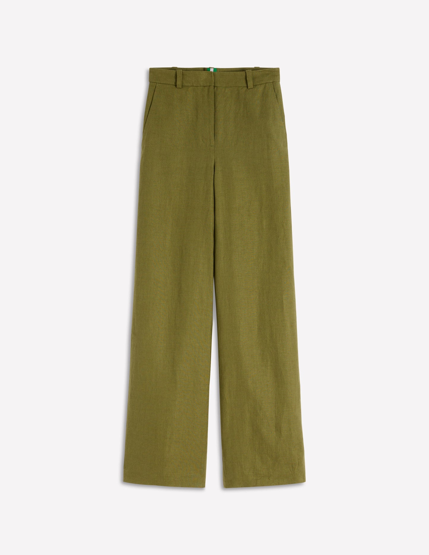 Belgravia Linen Pants-Olive Green
