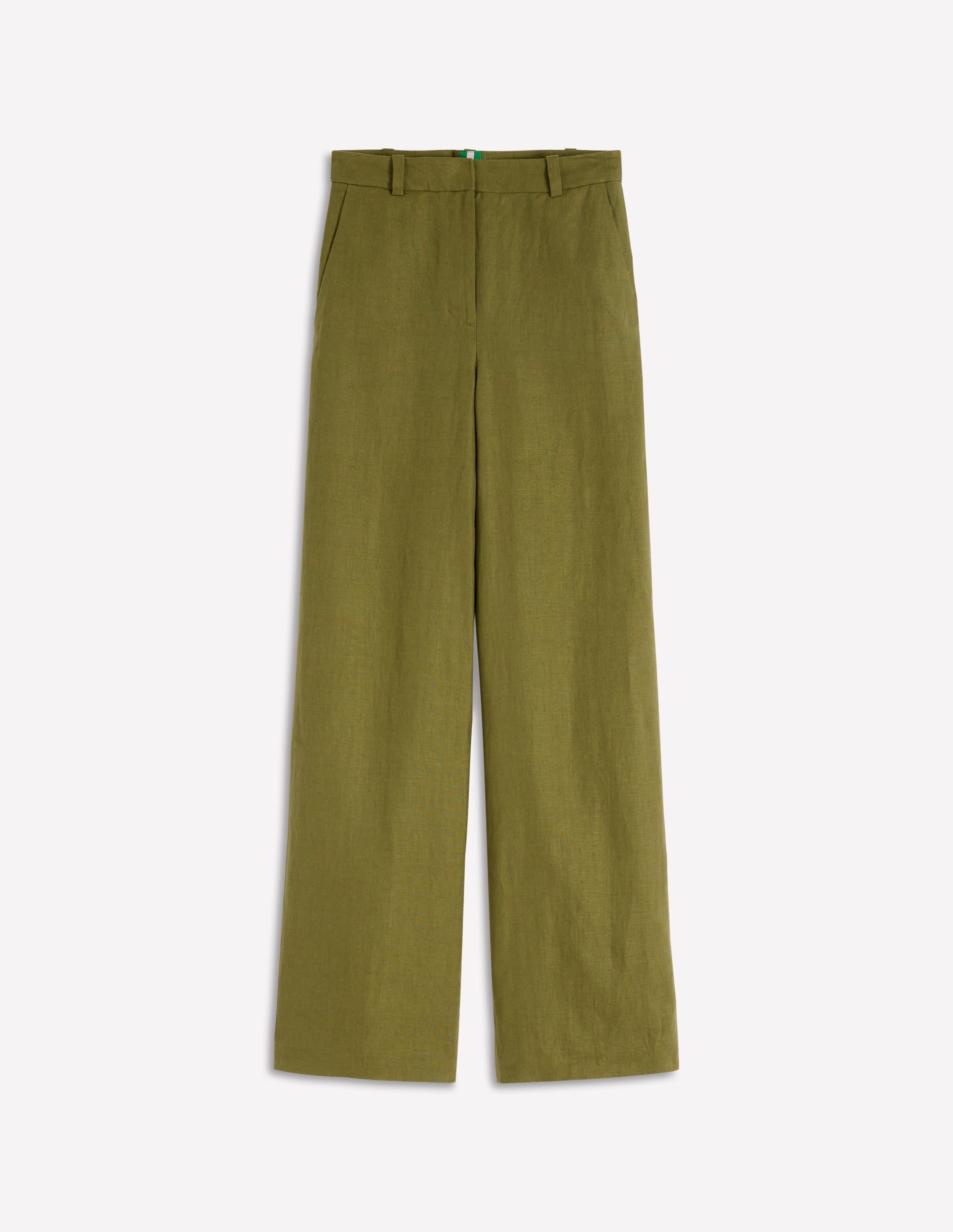 Belgravia Linen Pants-Olive Green - Image 6