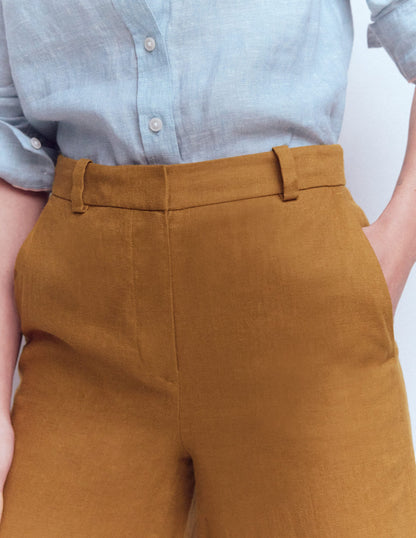 Belgravia Linen Pants-GINGERBREAD-2