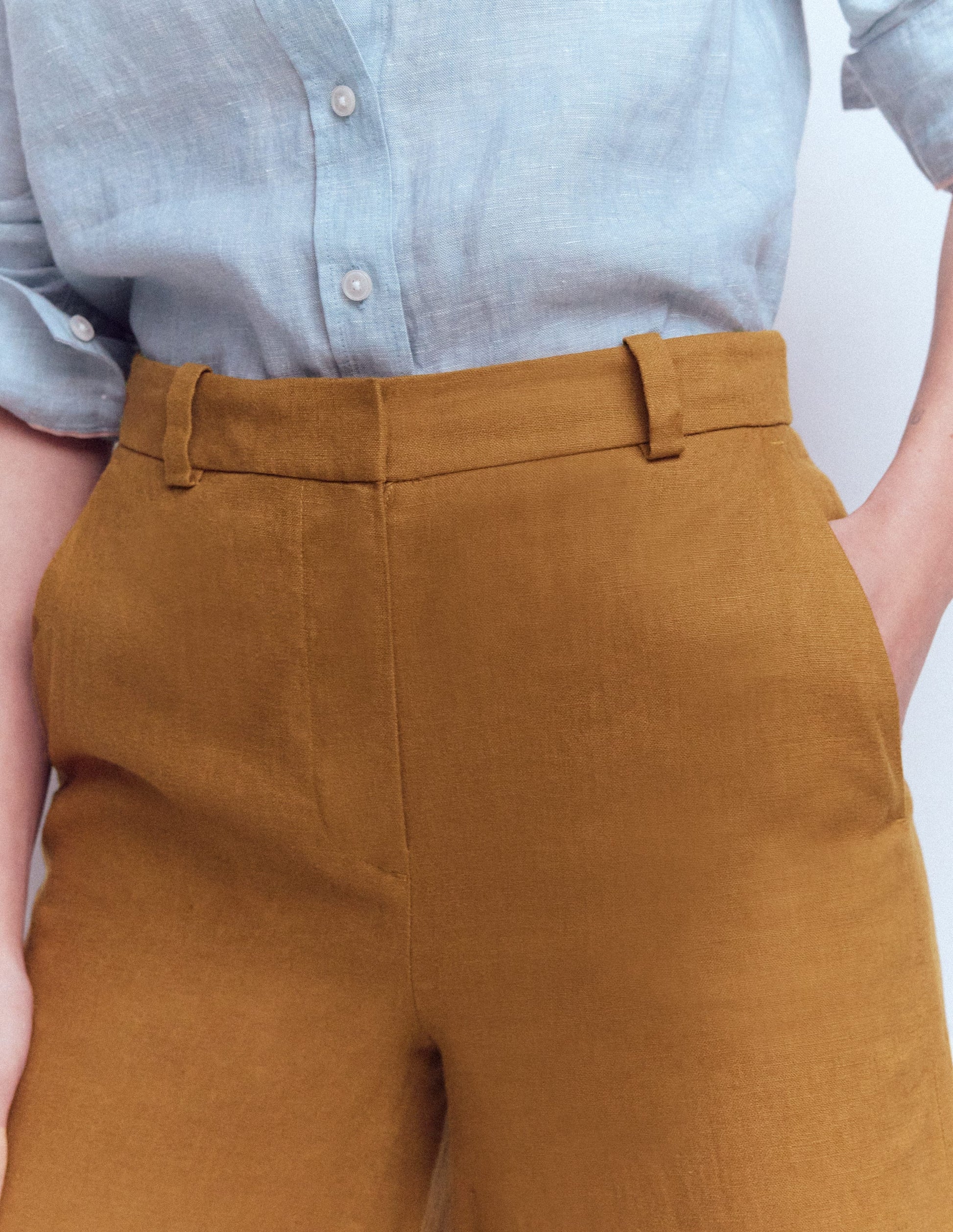 Belgravia Linen Pants-GINGERBREAD-2