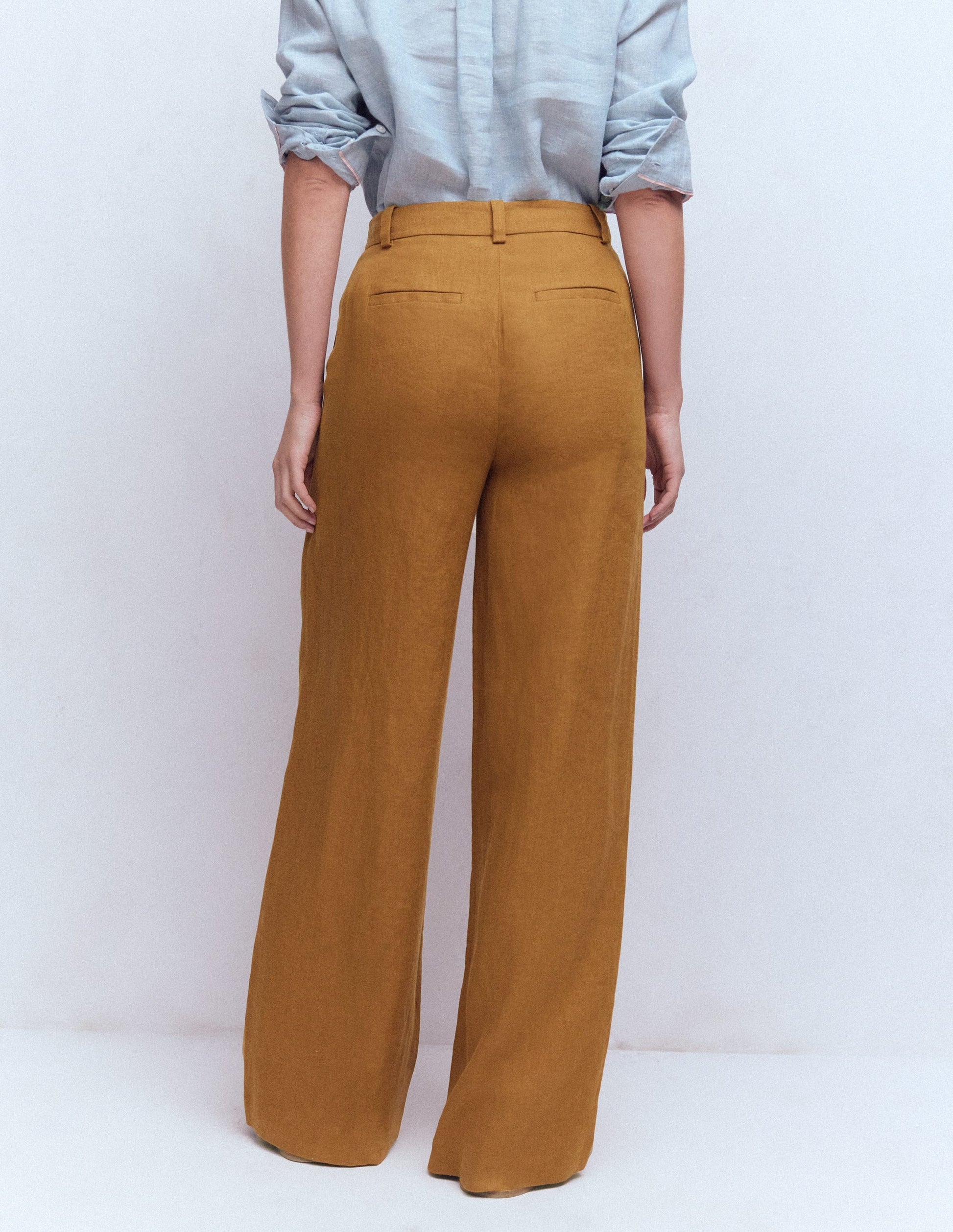 Belgravia Linen Pants-GINGERBREAD-3