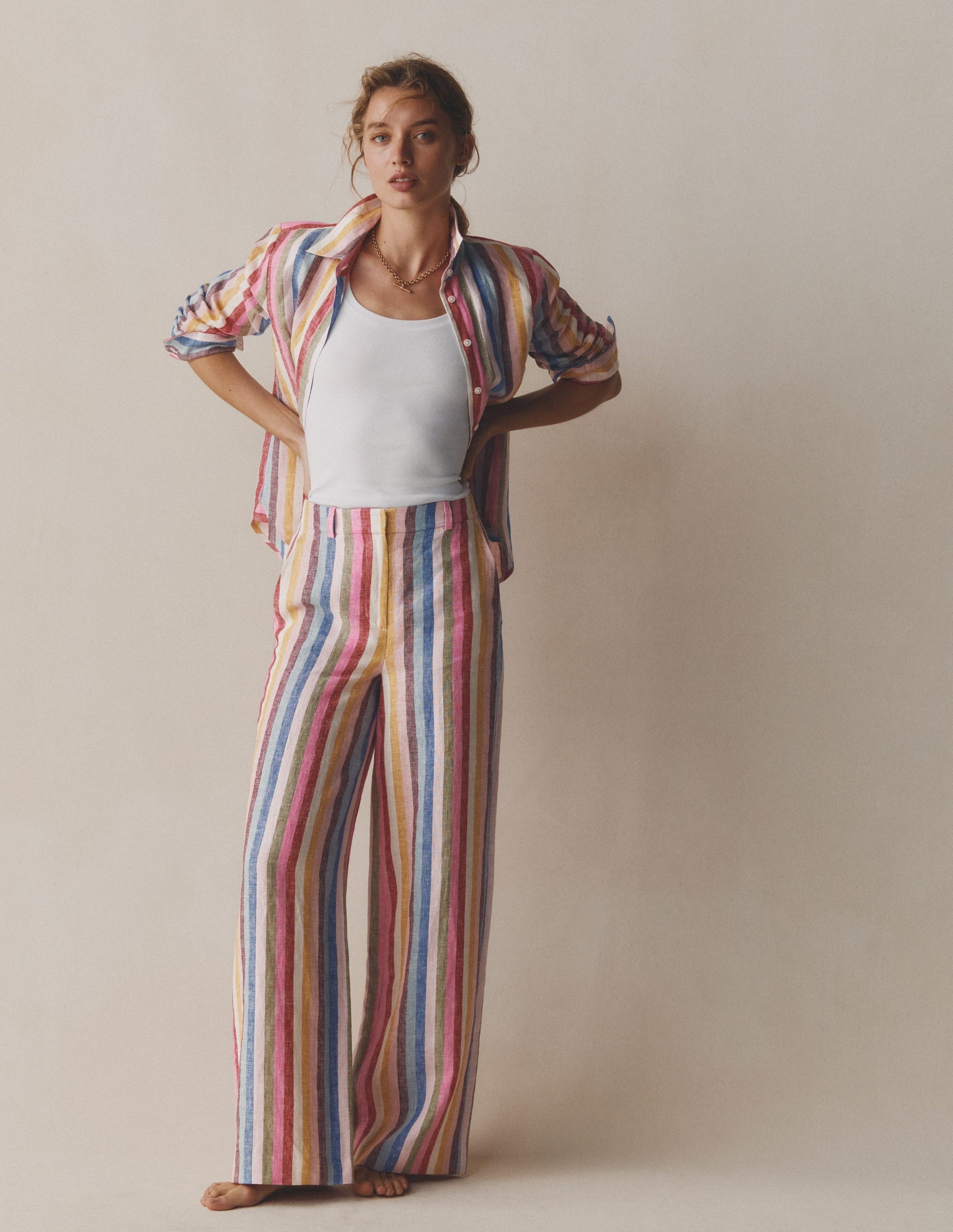 Belgravia Linen Pants-Multi Stripe-6