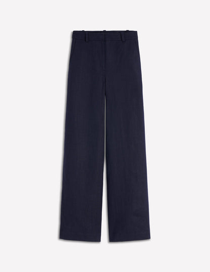 Belgravia Linen Pants-Navy-5