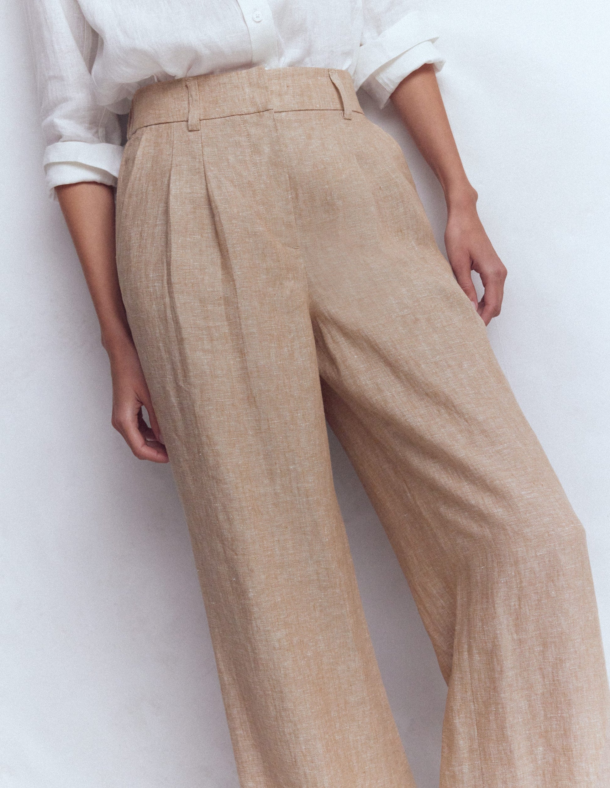 Kensington Linen Pants-Amphora Chambray-2
