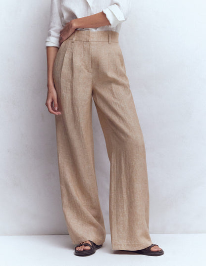 Kensington Linen Pants-Amphora Chambray-4