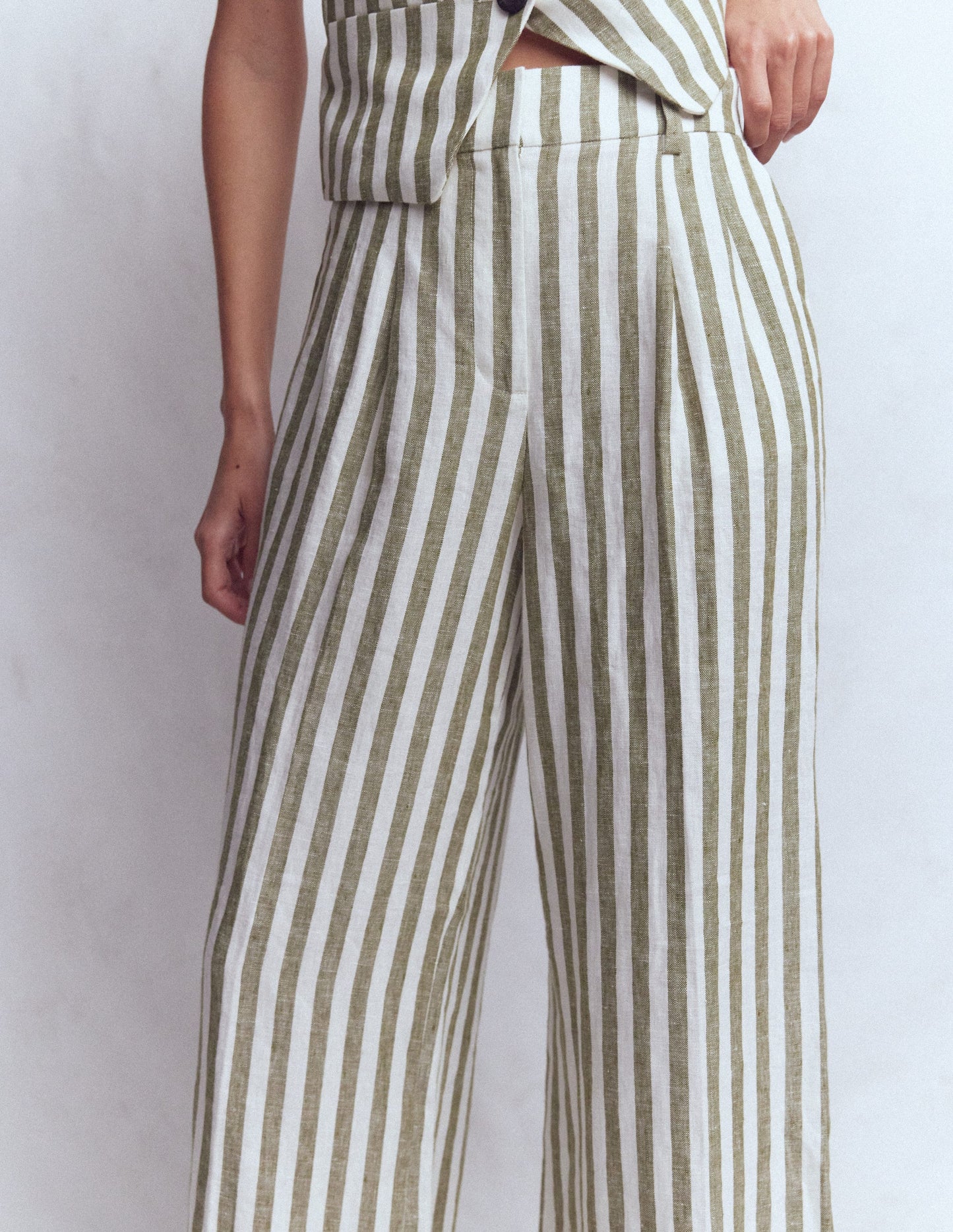 Kensington Linen Pants-Mayfly Stripe