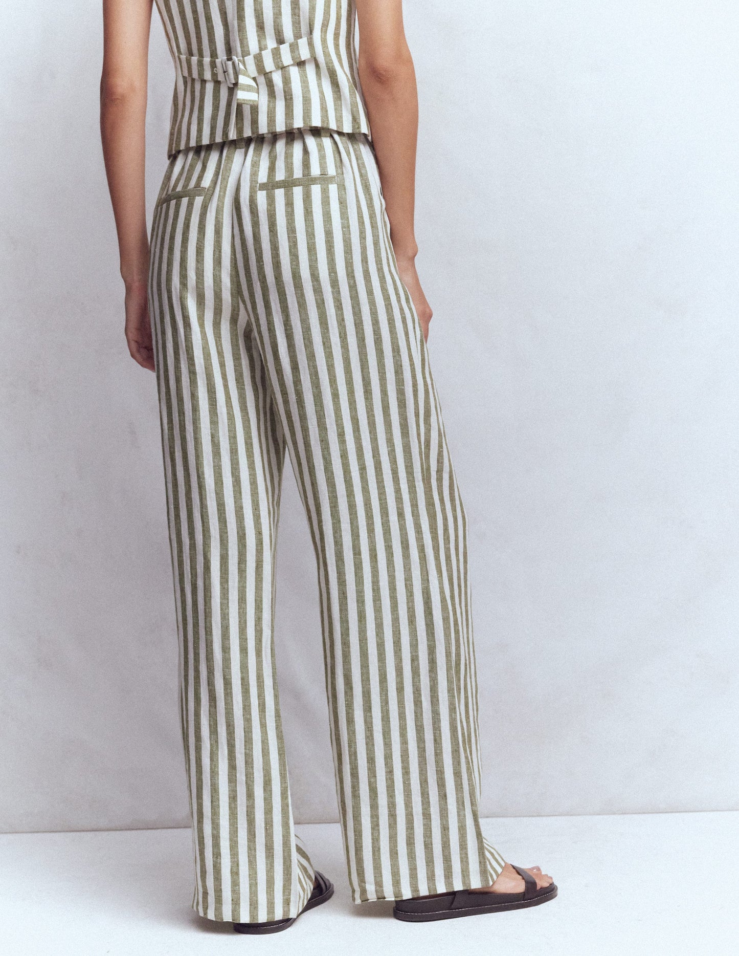 Kensington Linen Pants-Mayfly Stripe