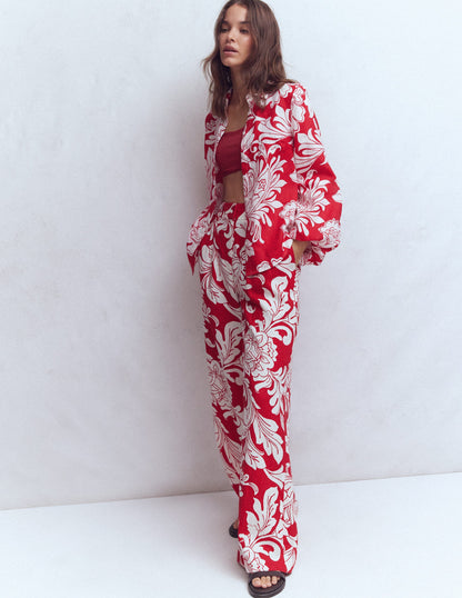 Kensington Linen Pants-Botanical Flourish-2