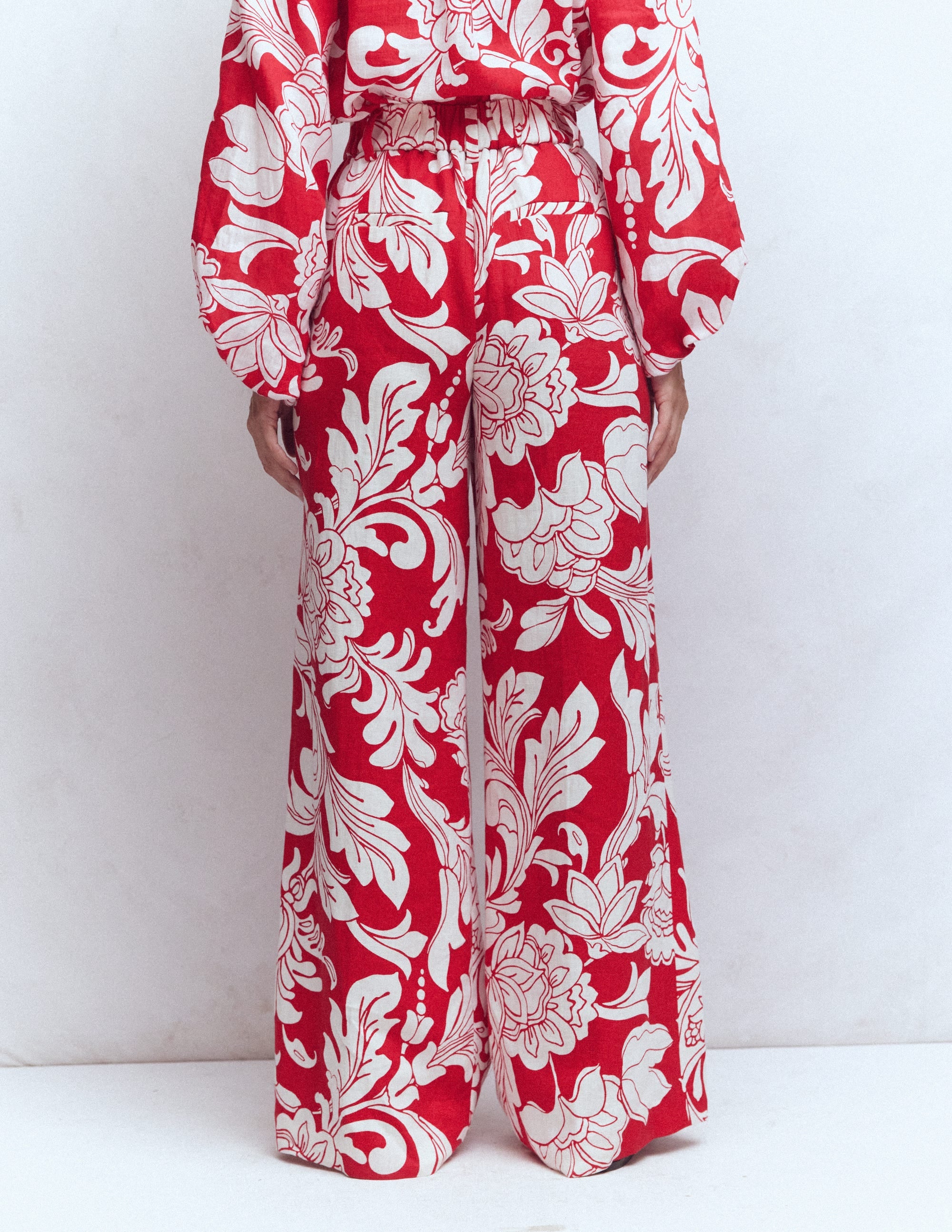 Kensington Linen Pants-Botanical Flourish - Image 3