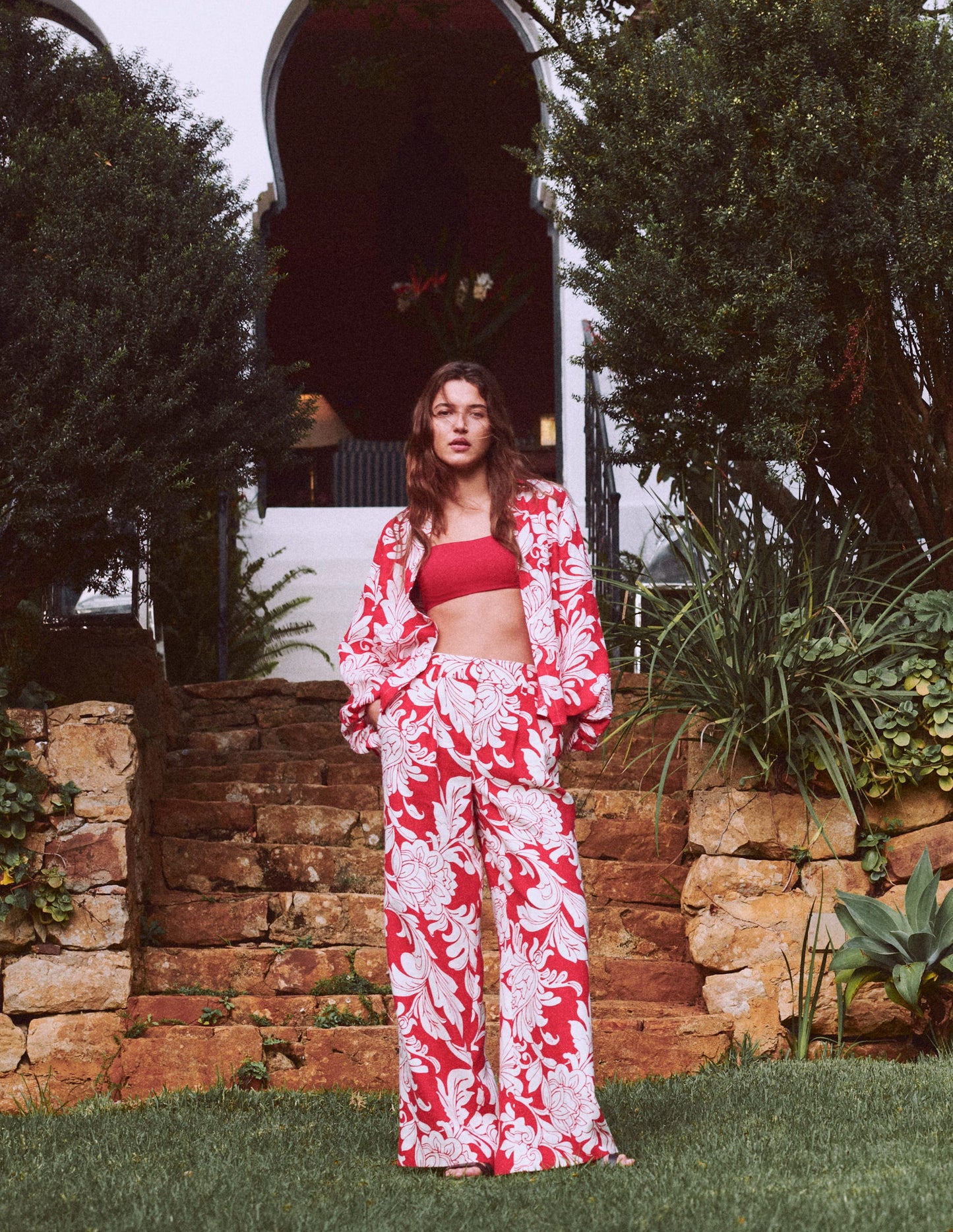 Kensington Linen Pants-Botanical Flourish