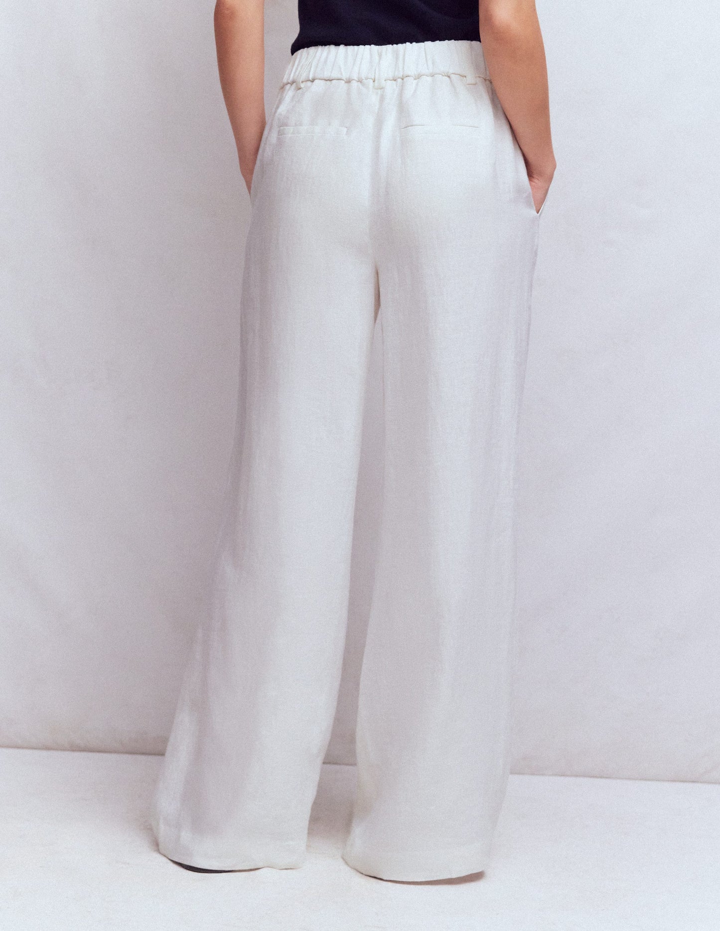 Kensington Linen Pants-White