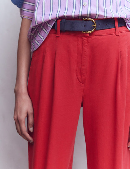 Kensington Wide Leg Pants-Poppy Red-3