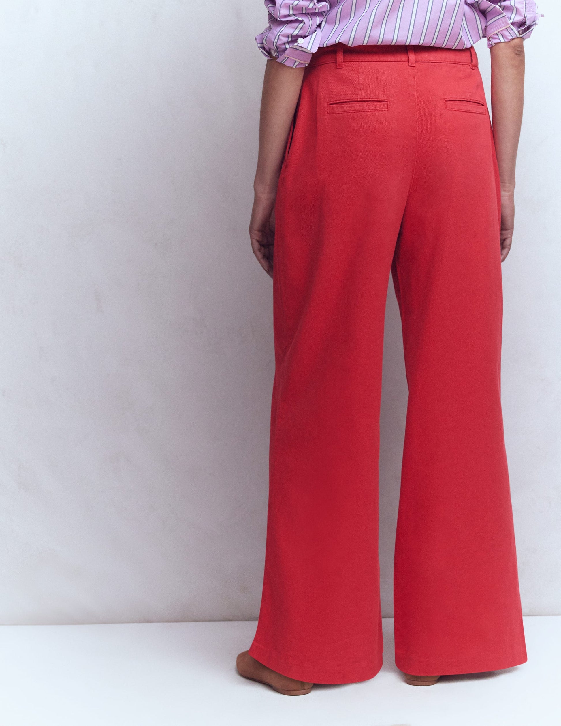 Kensington Wide Leg Pants-Poppy Red-3
