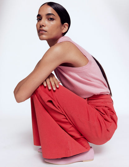 Kensington Wide Leg Pants-Poppy Red-2