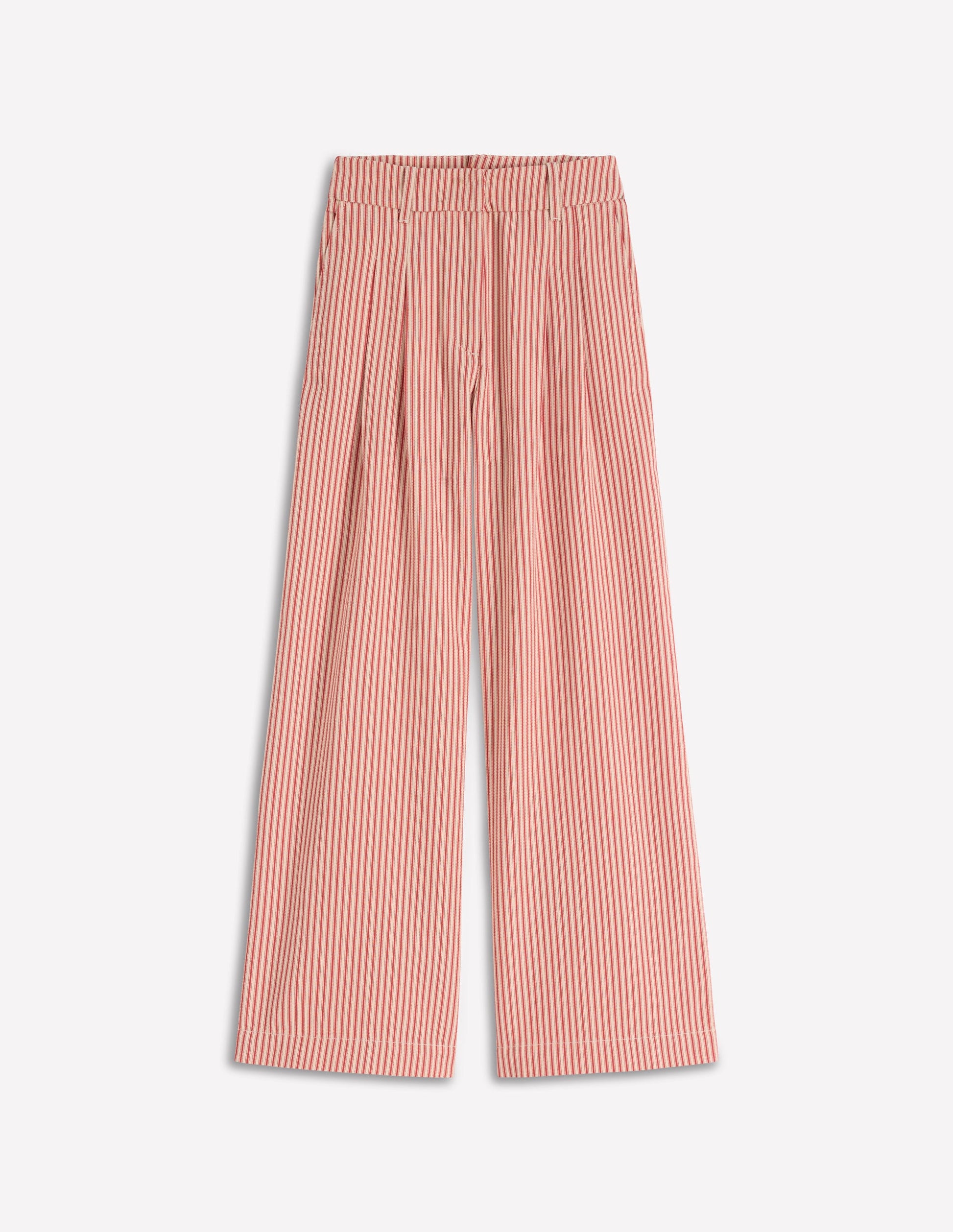 Kensington Wide Leg Pants-Red Ticking Stripe-6