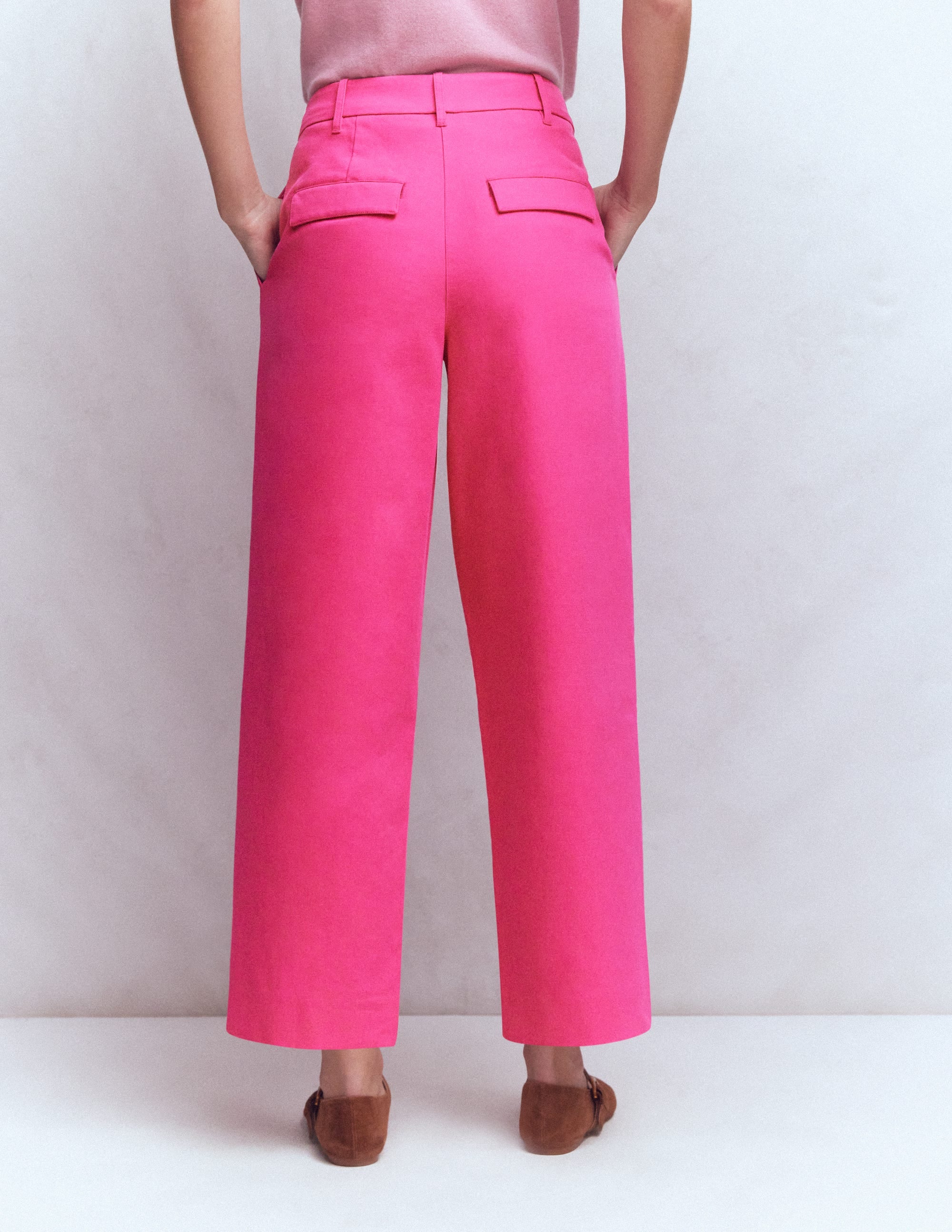 Bloomsbury Cotton Pants-Pink Peony - Image 3