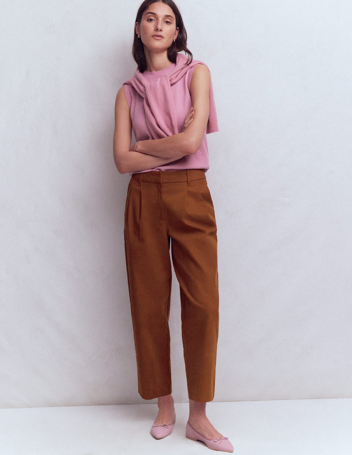 Bloomsbury Cotton Pants-Russet