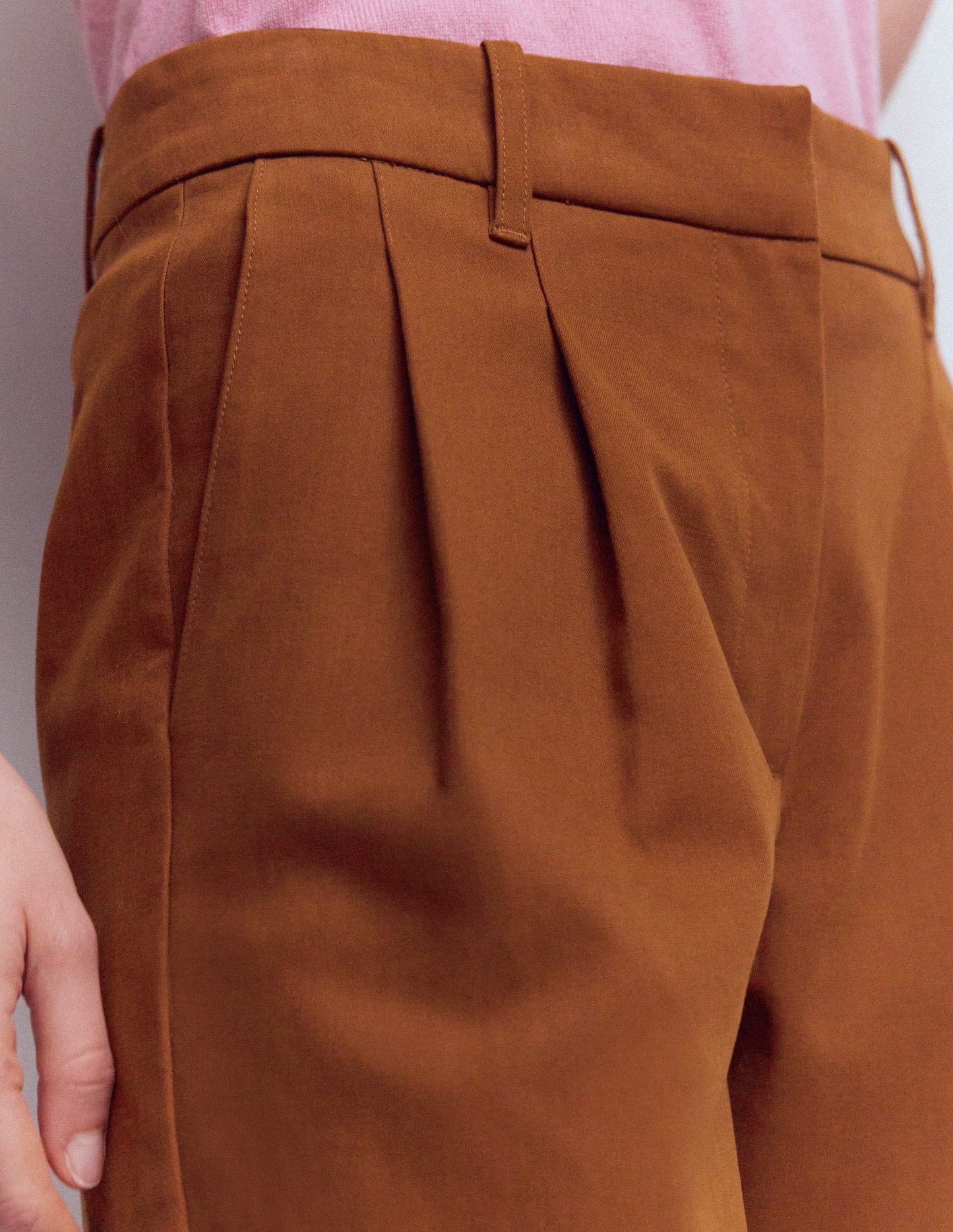 Bloomsbury Cotton Pants-Russet