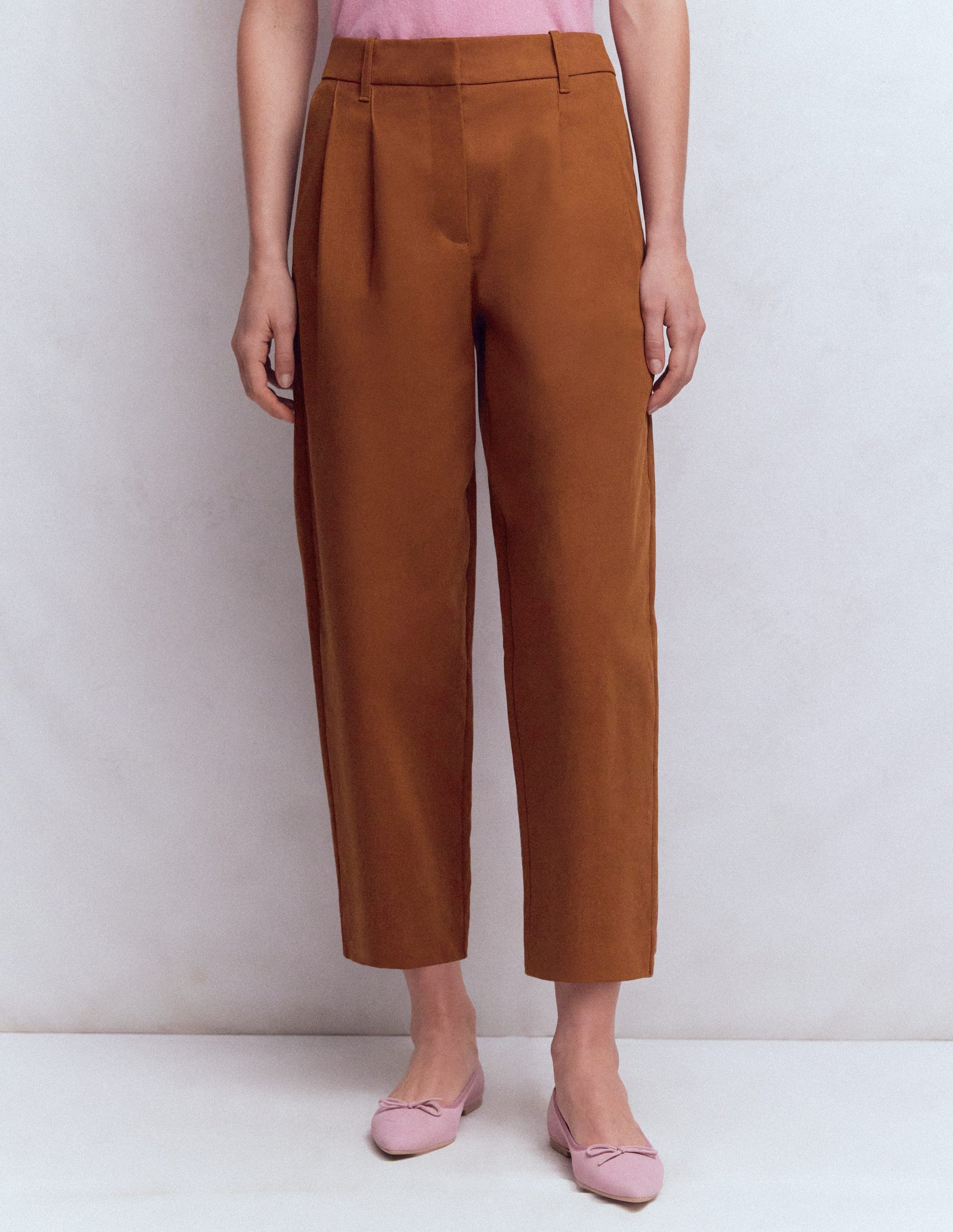 Bloomsbury Cotton Pants-Russet-4
