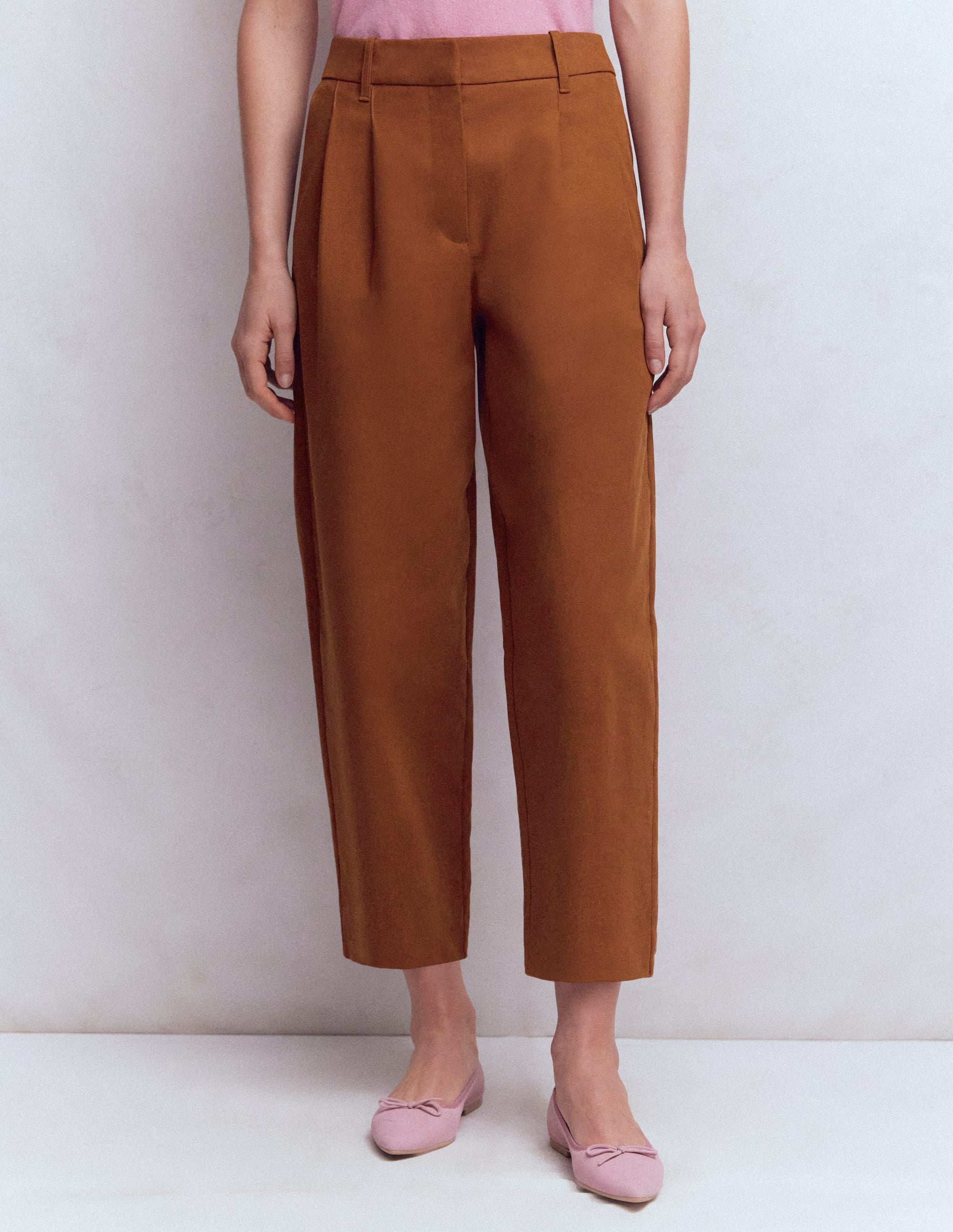 Bloomsbury Cotton Pants-Russet - Image 4